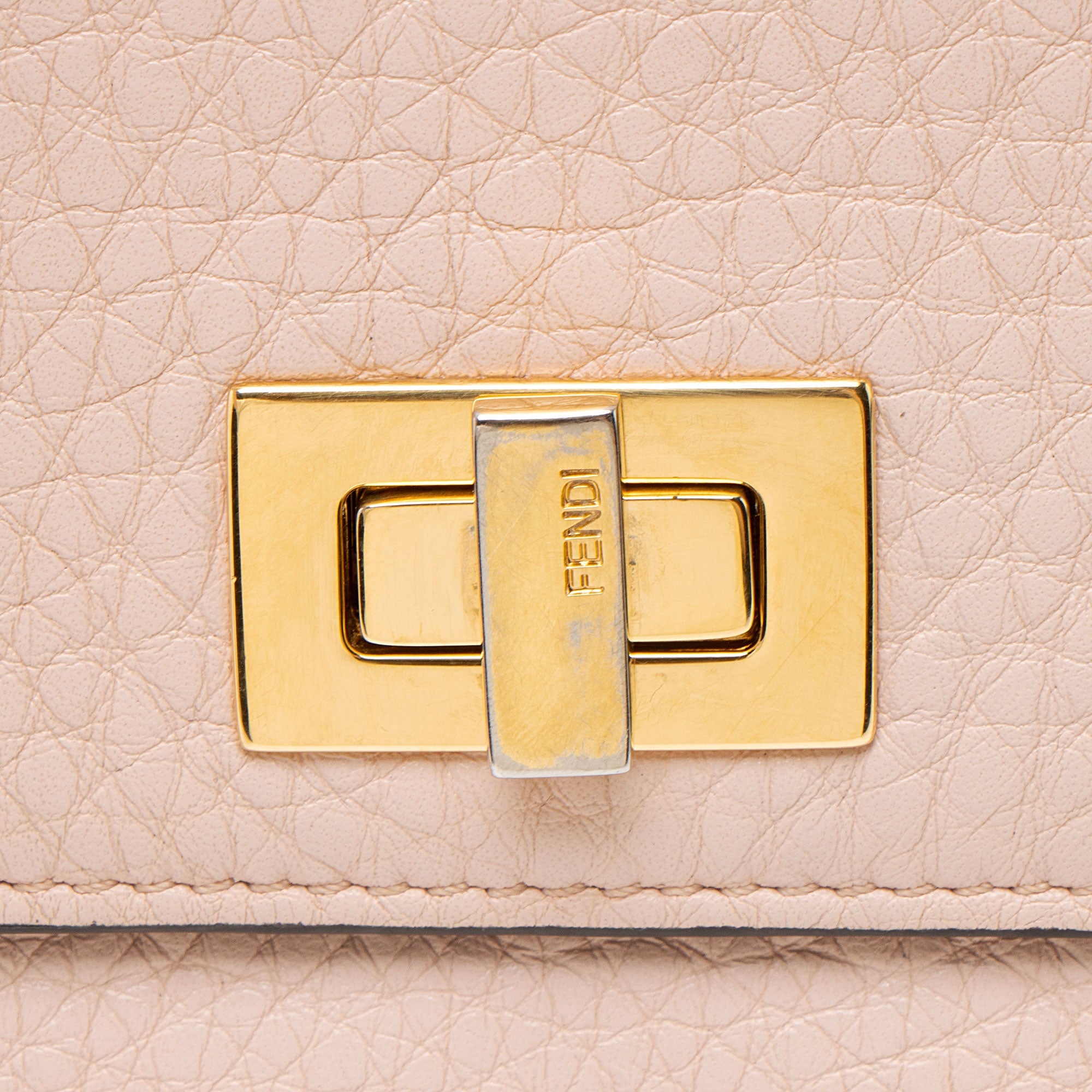 Fendi Selleria Leather Peekaboo Compact Wallet