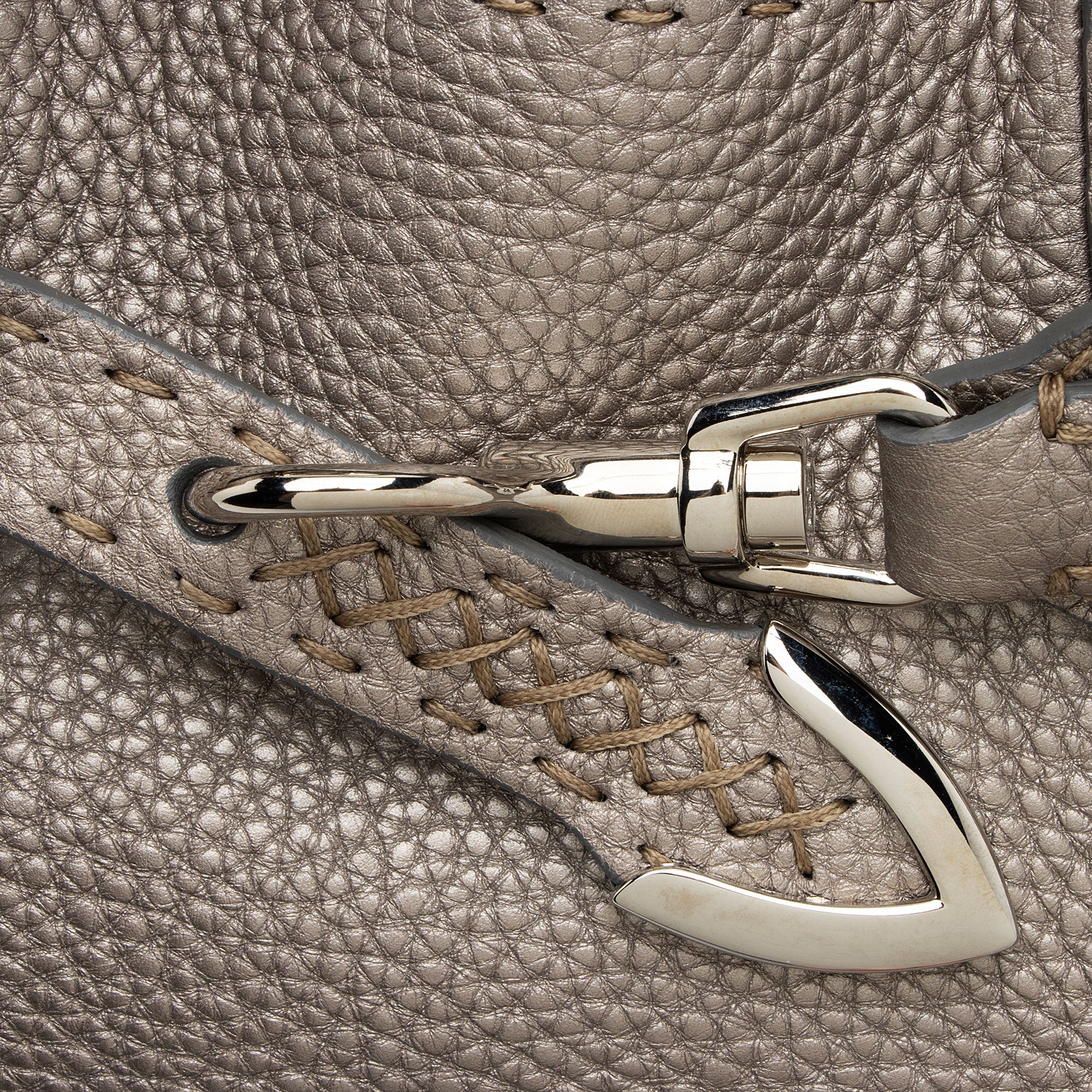 Fendi Selleria Leather Pomodorino Satchel