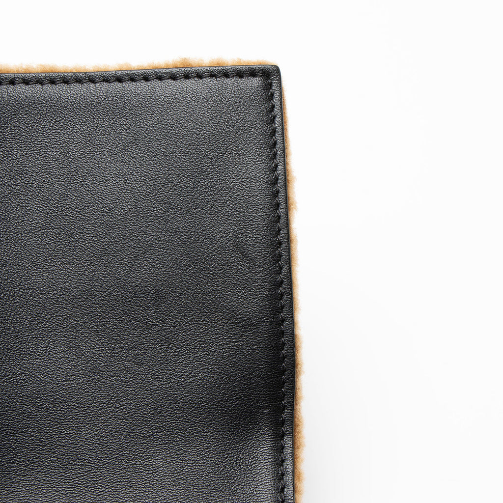 Fendi Shearling FF Baguette Shoulder Bag