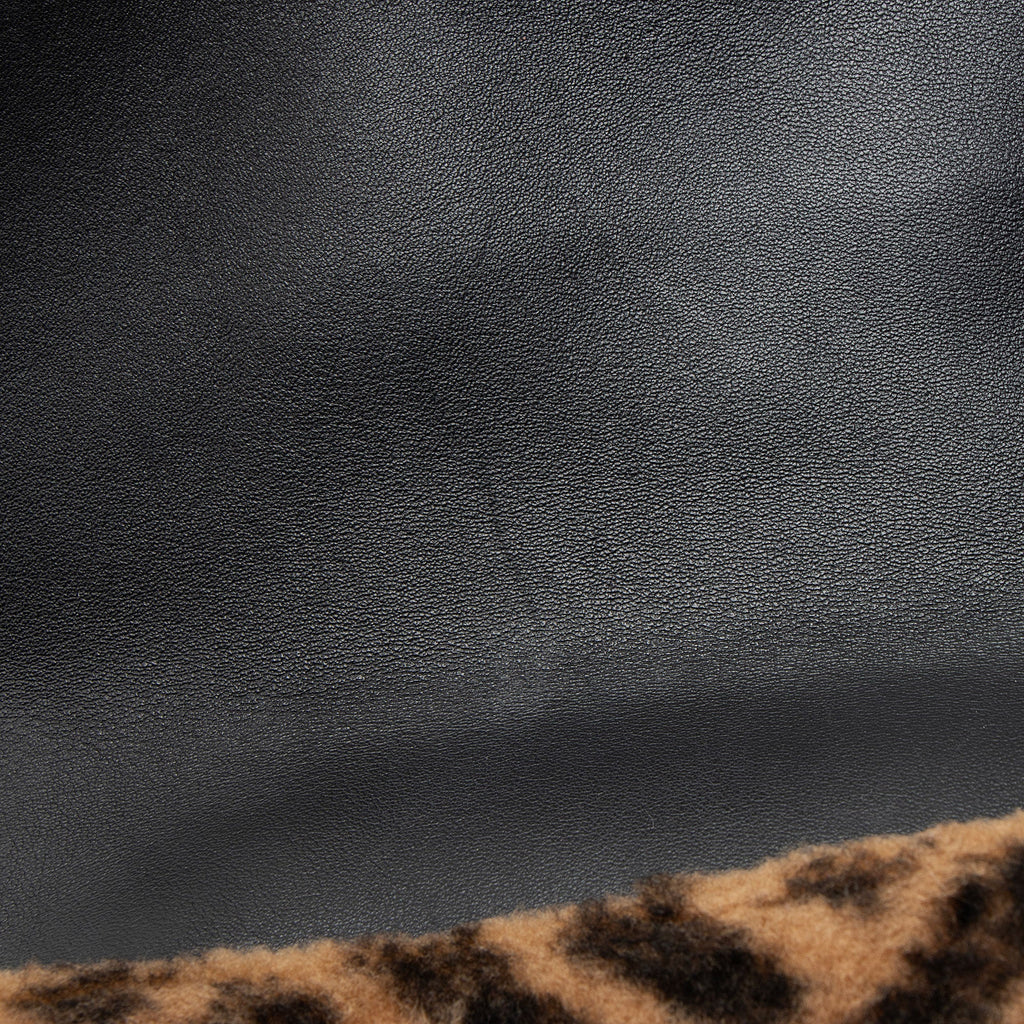 Fendi Shearling FF Baguette Shoulder Bag