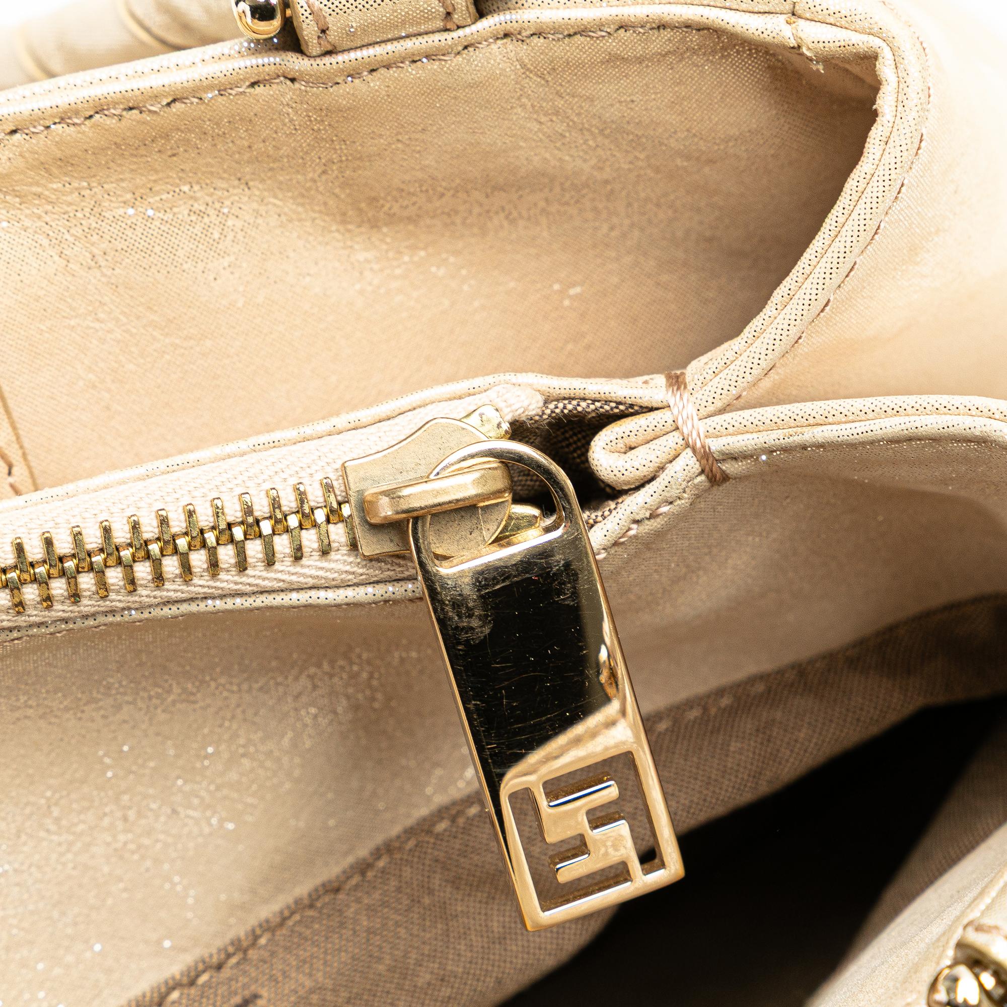 Fendi Small Metallic Mia Chain Satchel