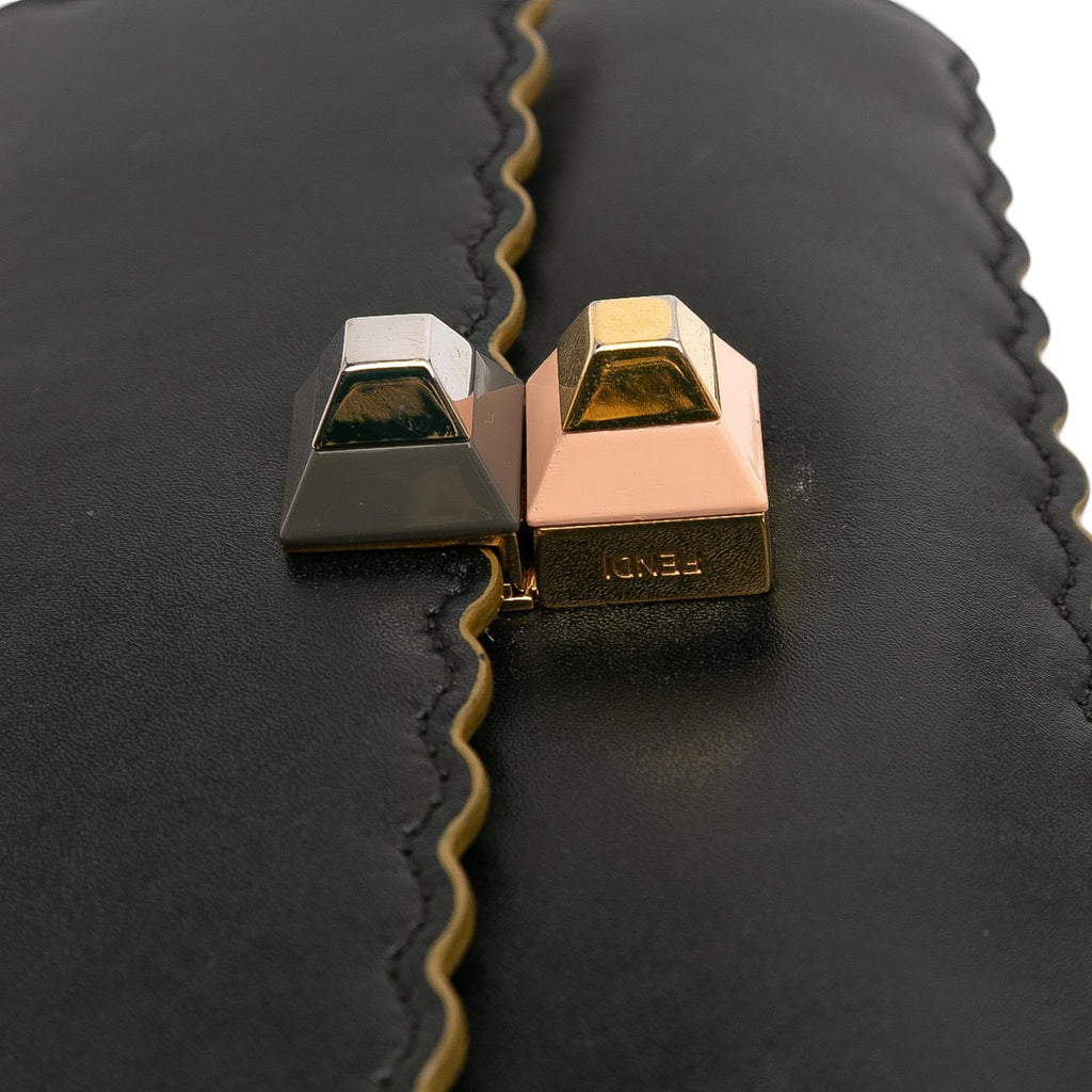 Fendi Small Scalloped Leather Kan I Crossbody