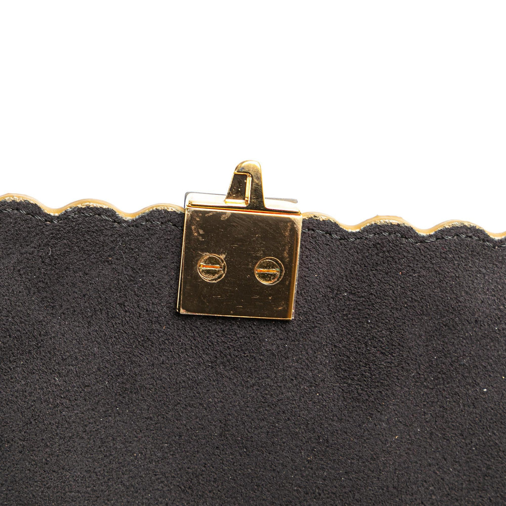 Fendi Small Scalloped Leather Kan I Crossbody