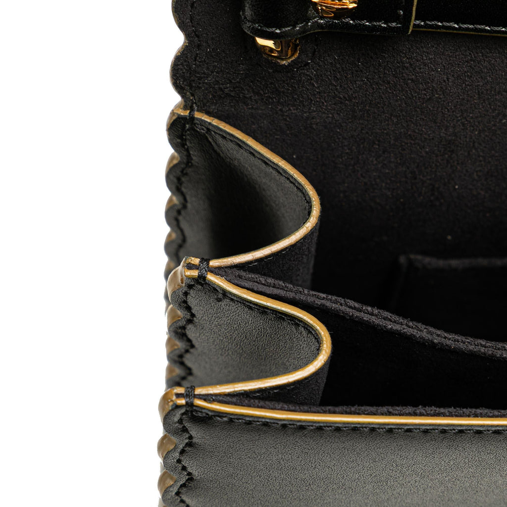 Fendi Small Scalloped Leather Kan I Crossbody