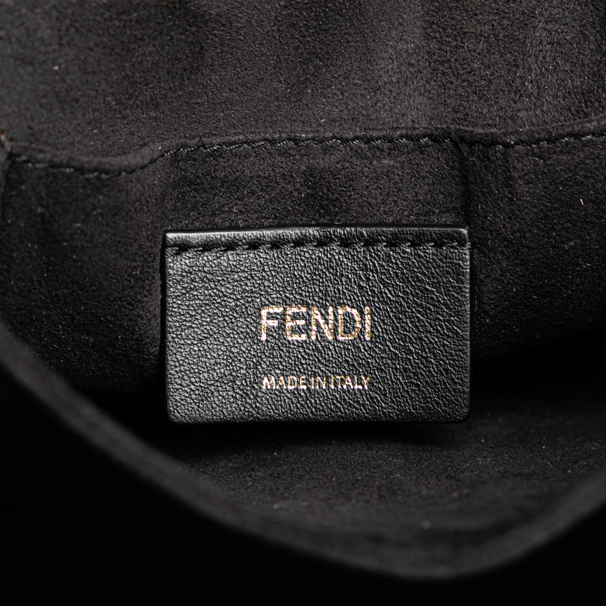 Fendi Small Scalloped Leather Kan I Crossbody