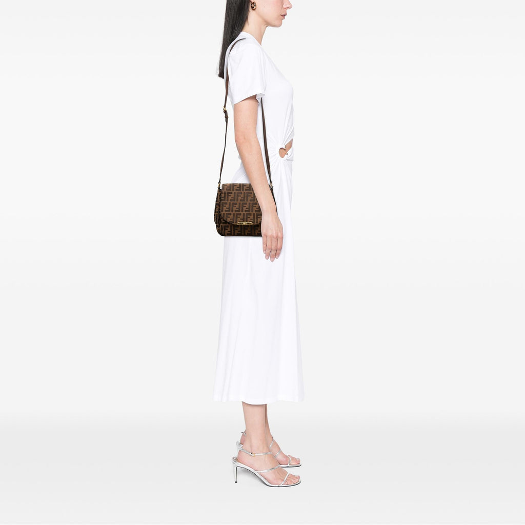 Fendi Small Zucca Canvas Artic Crossbody