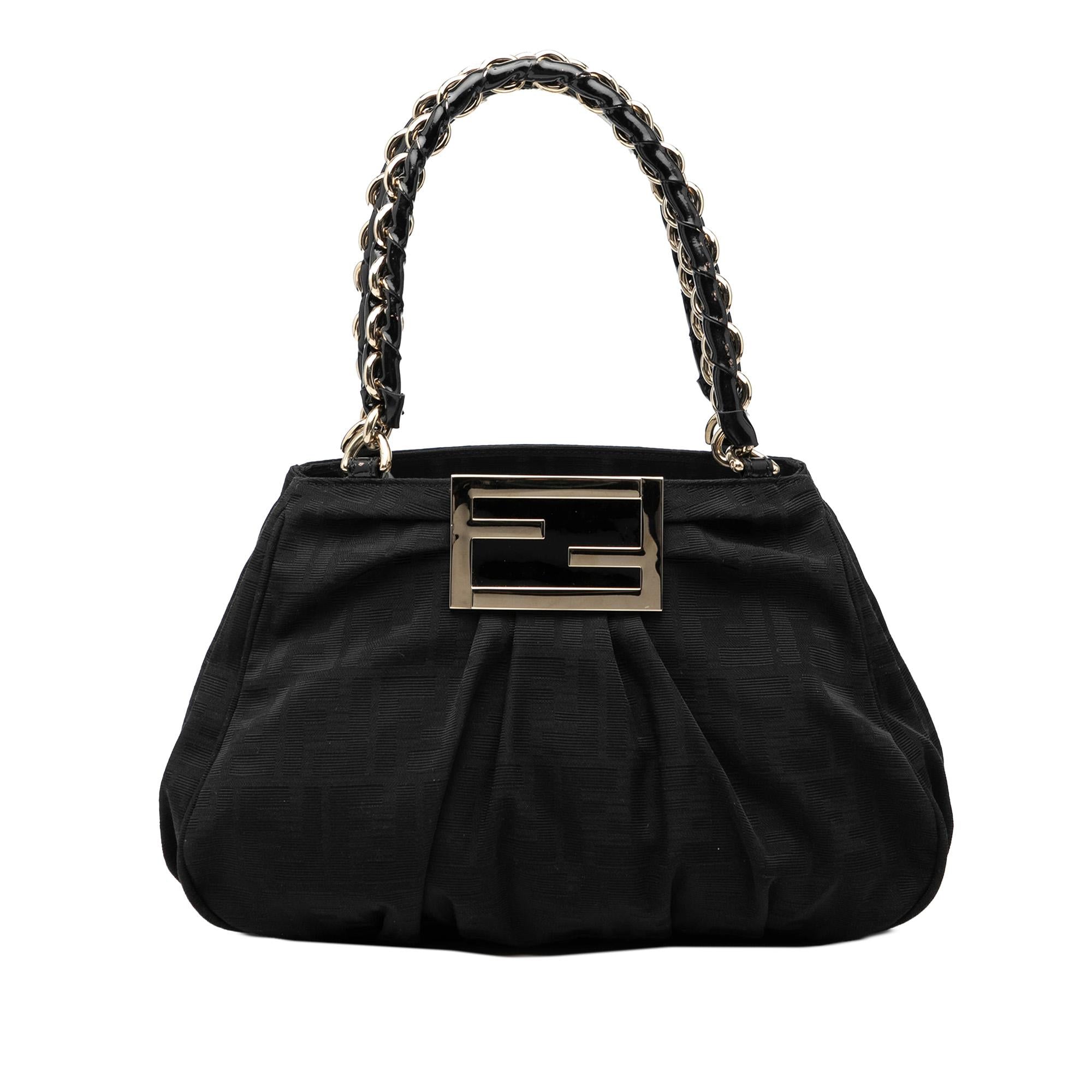 Fendi Small Zucca Canvas Mia Chain Tote