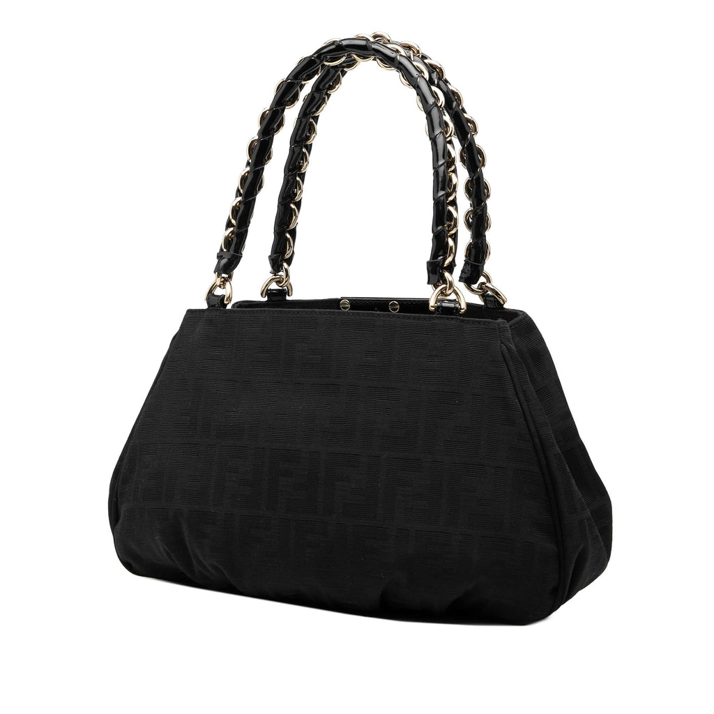 Fendi Small Zucca Canvas Mia Chain Tote