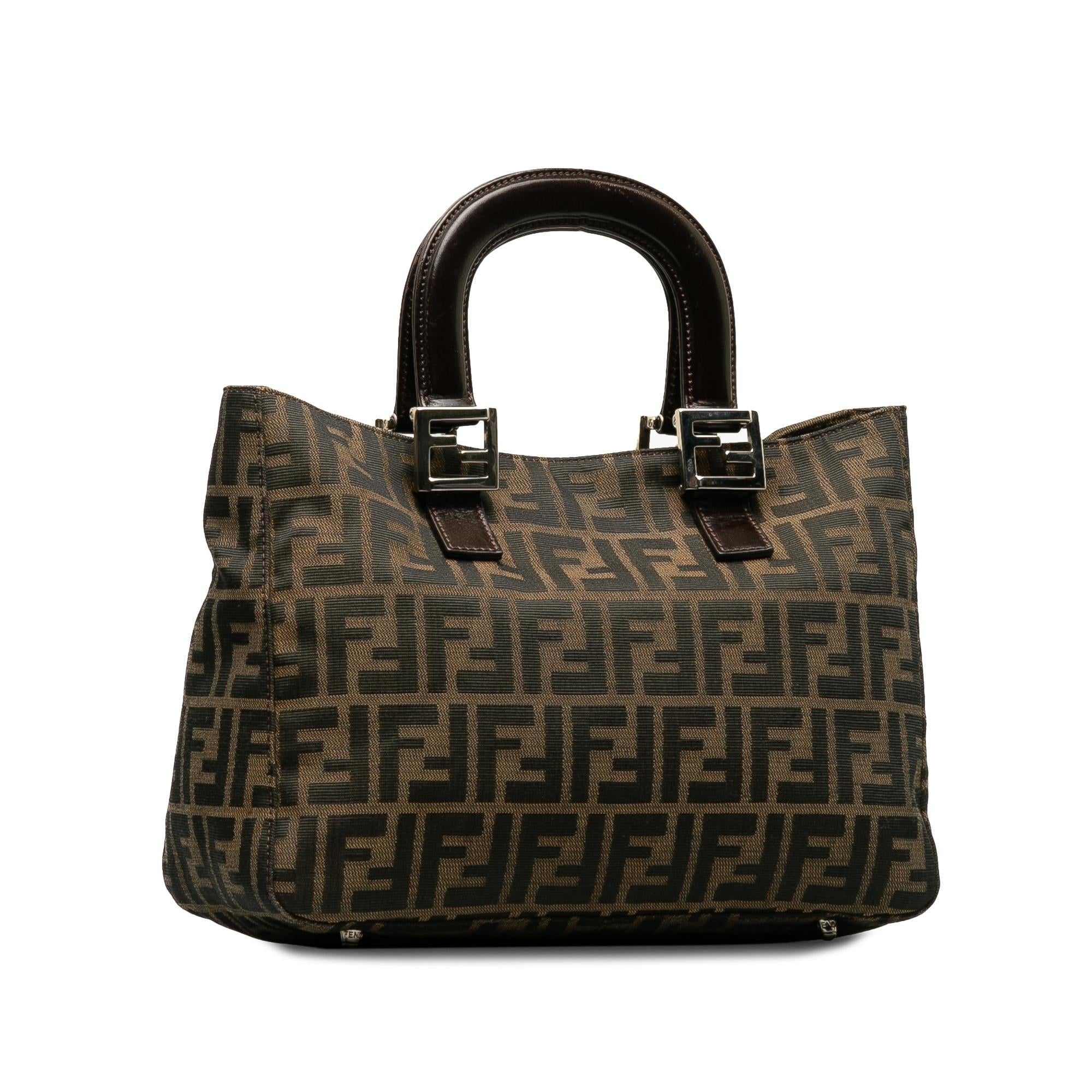 Fendi Small Zucca Canvas Twins Tote