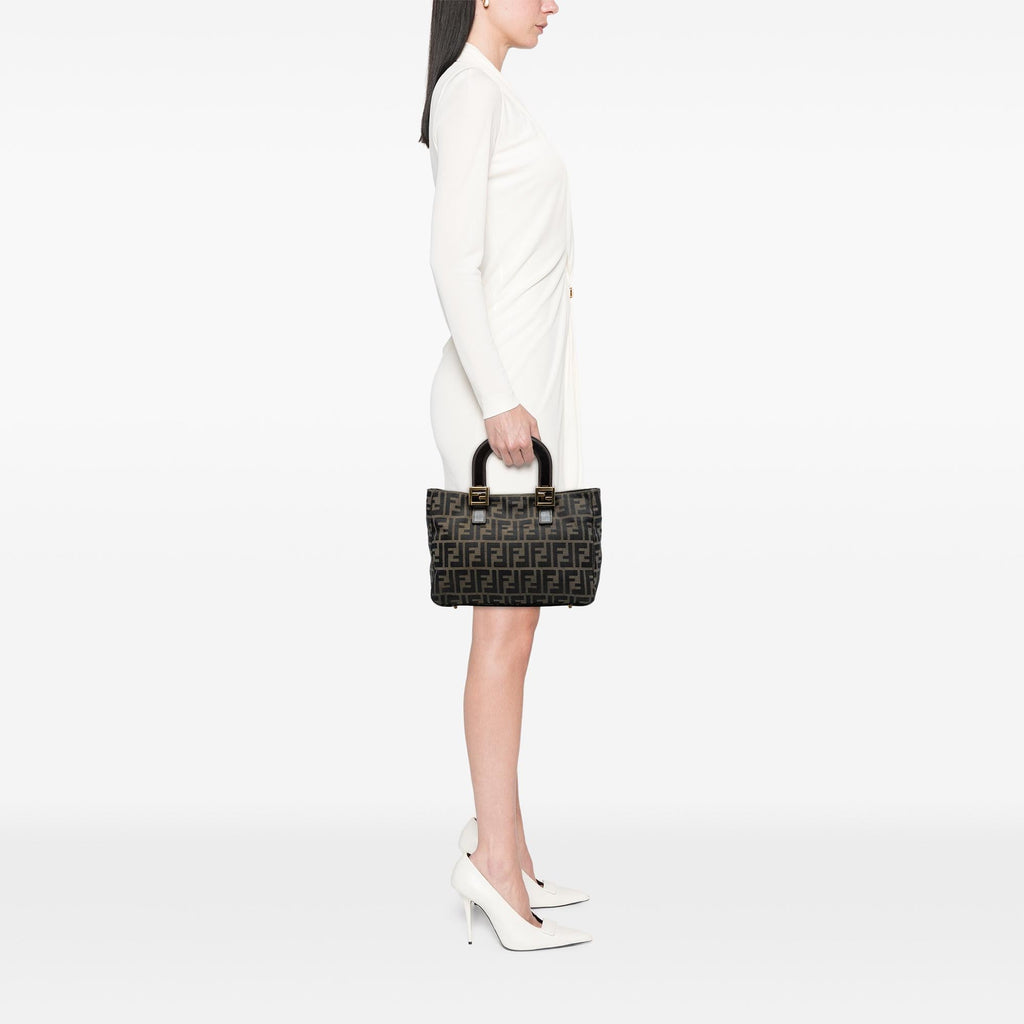 Fendi Small Zucca Canvas Twins Tote