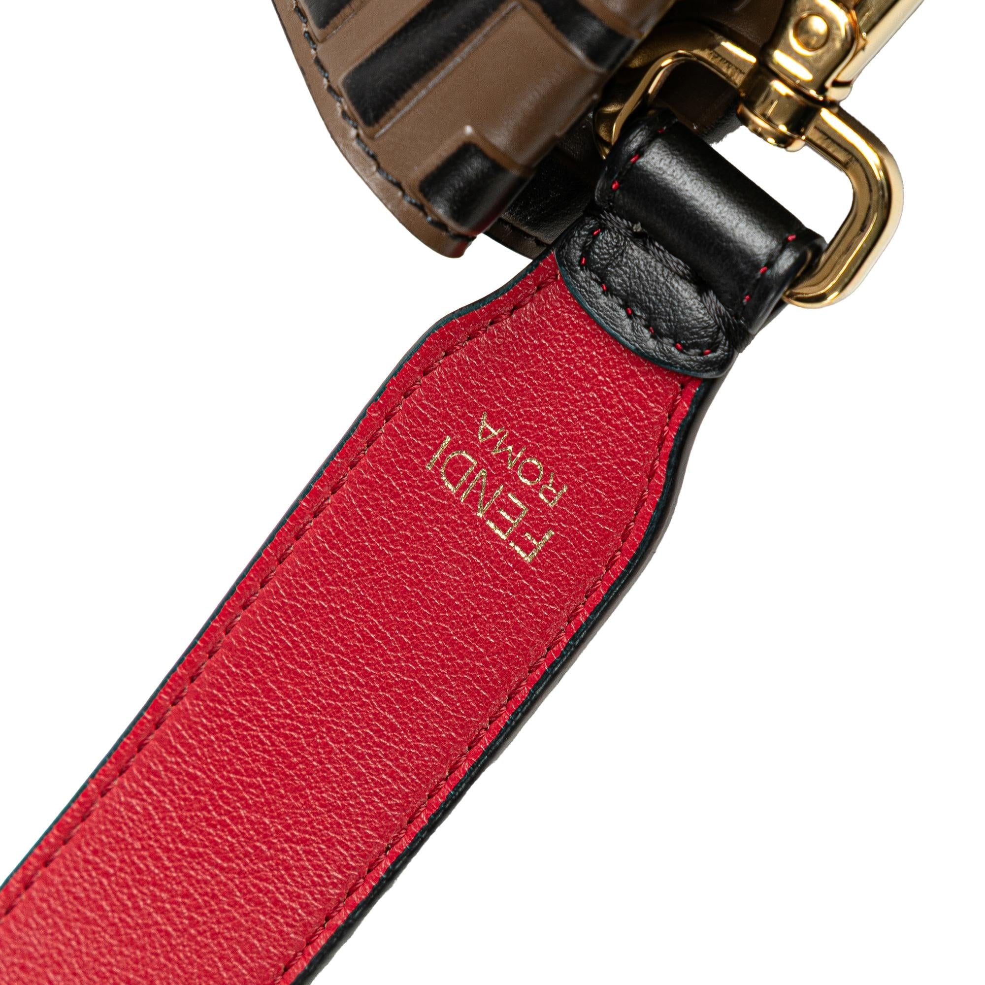 Fendi Small Zucca Embossed Leather Mon Tresor Bucket