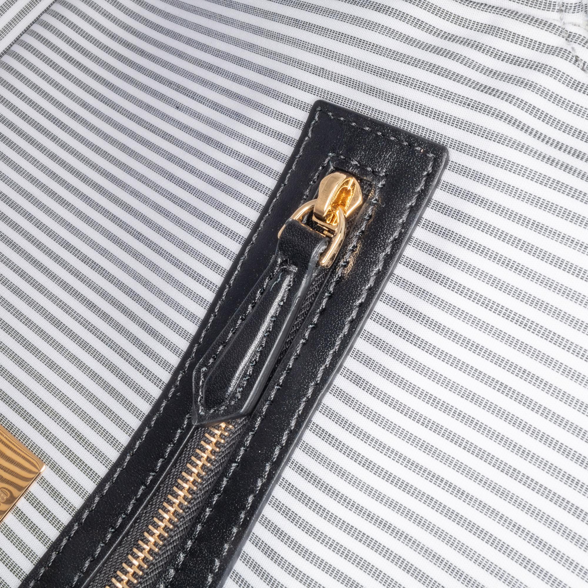 Fendi Striped Jersey Baguette Satchel