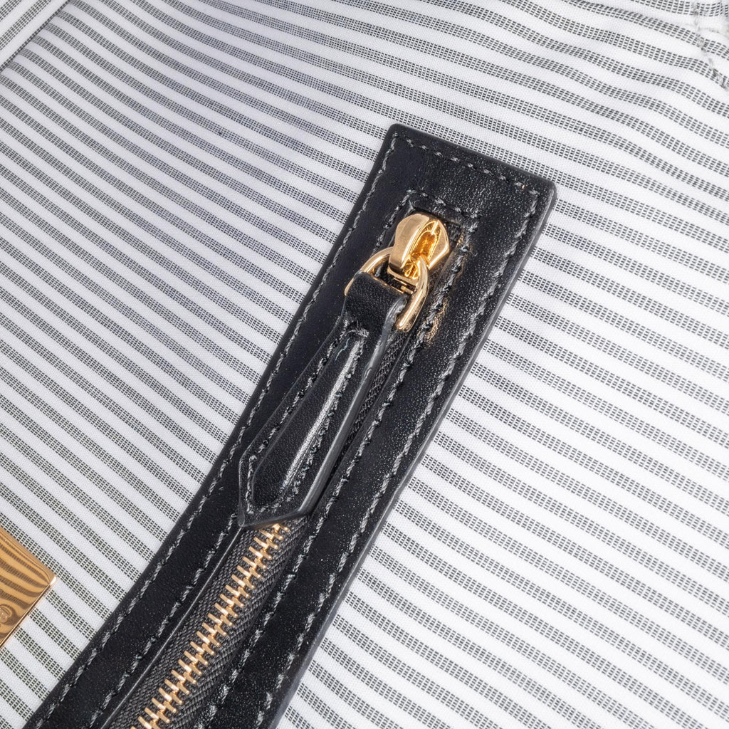 Fendi Striped Jersey Baguette Satchel