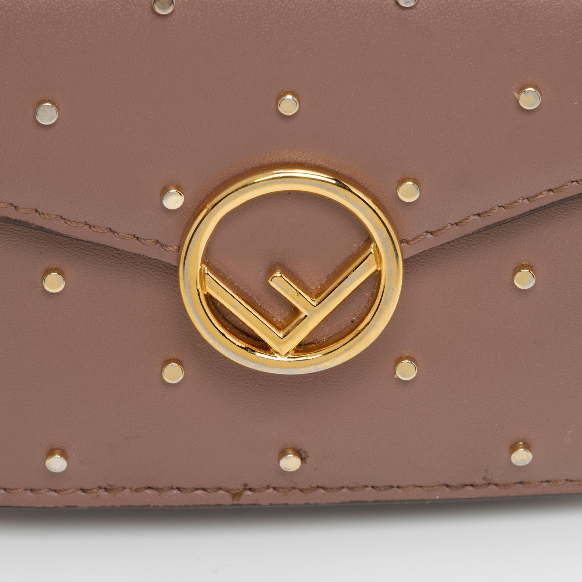 Fendi Studded Calfskin Micro Tri-fold Wallet (SHF-ymbBNz)