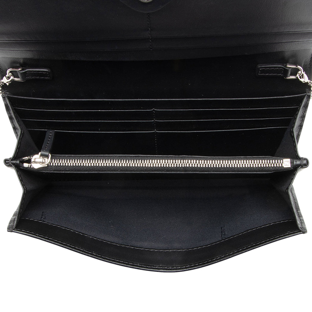 Fendi Leather Rainbow Studs Wallet on Chain