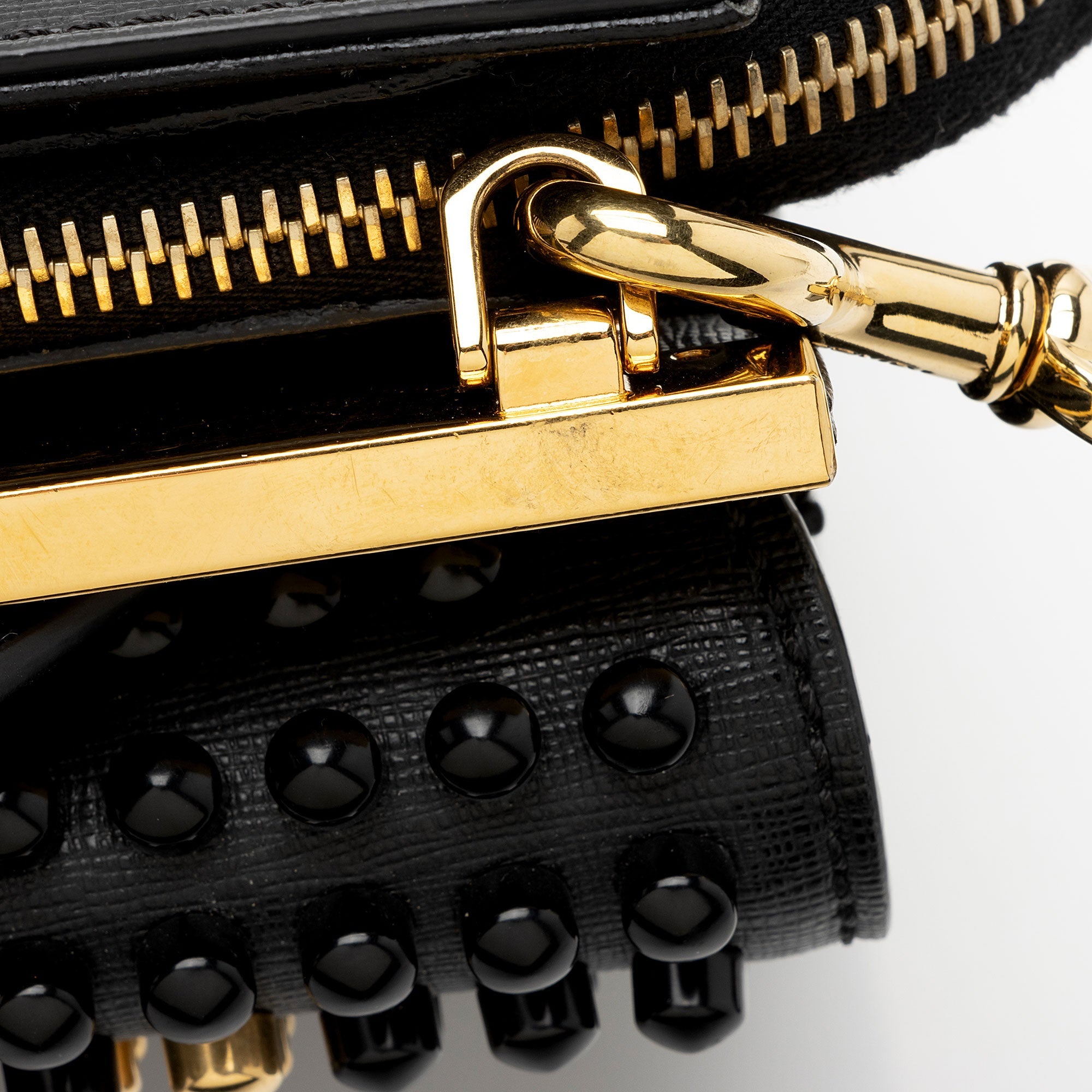Fendi Studded Vitello Elite Demi Jour Monster Satchel (SHF-eH7Qgz)