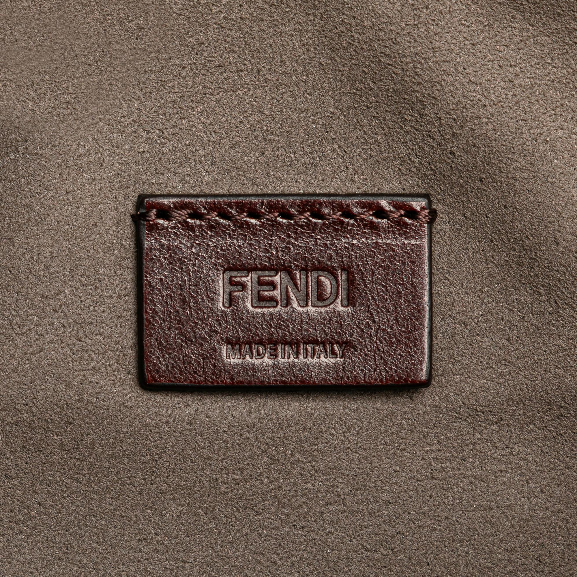 Fendi Sue Tilley Leather Banana Zip Clutch