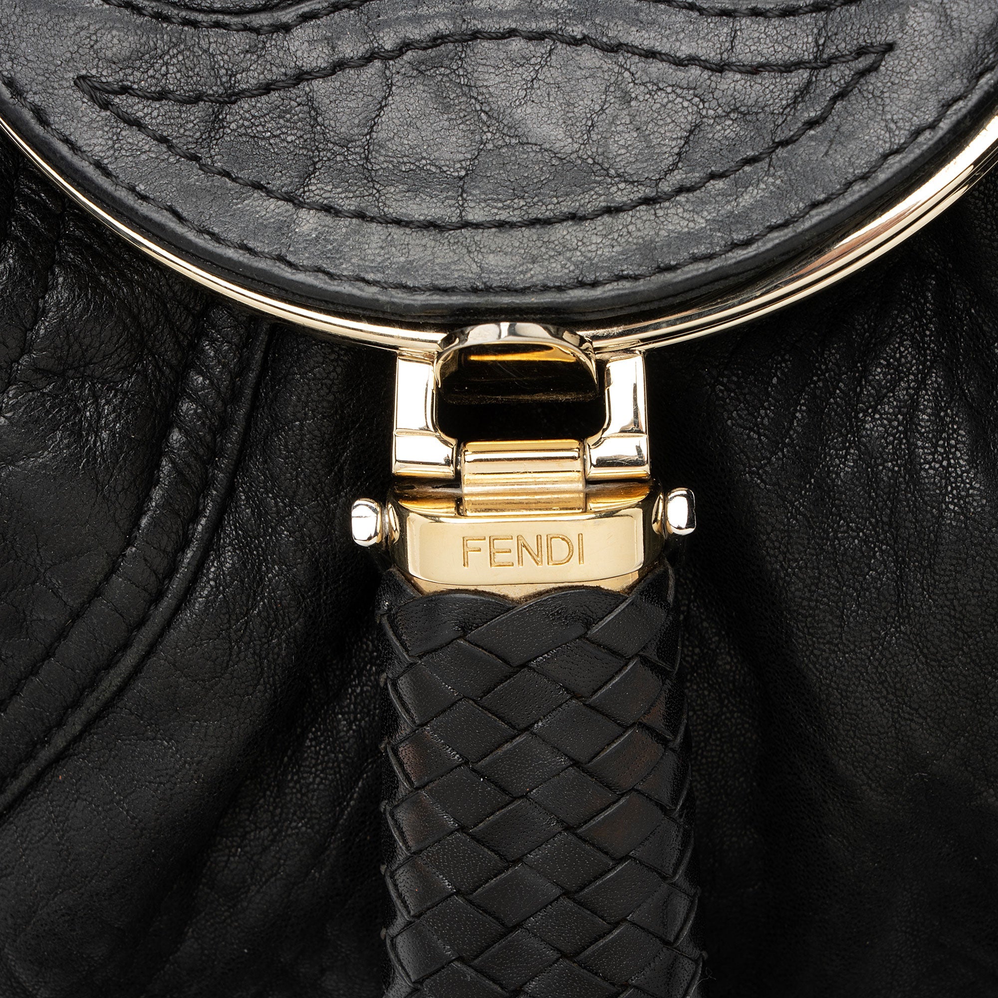 Fendi Tortuga Leather Spy Satchel