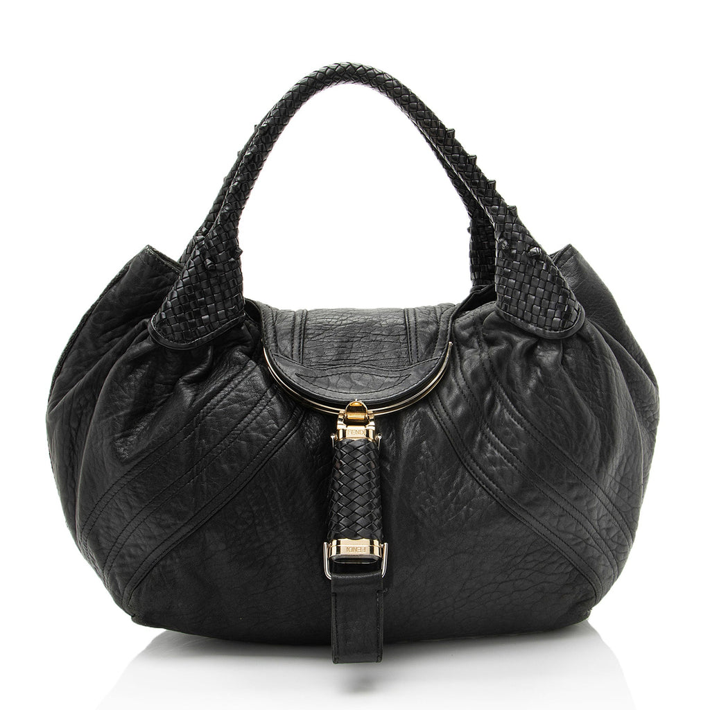 Fendi Tortuga Leather Spy Satchel