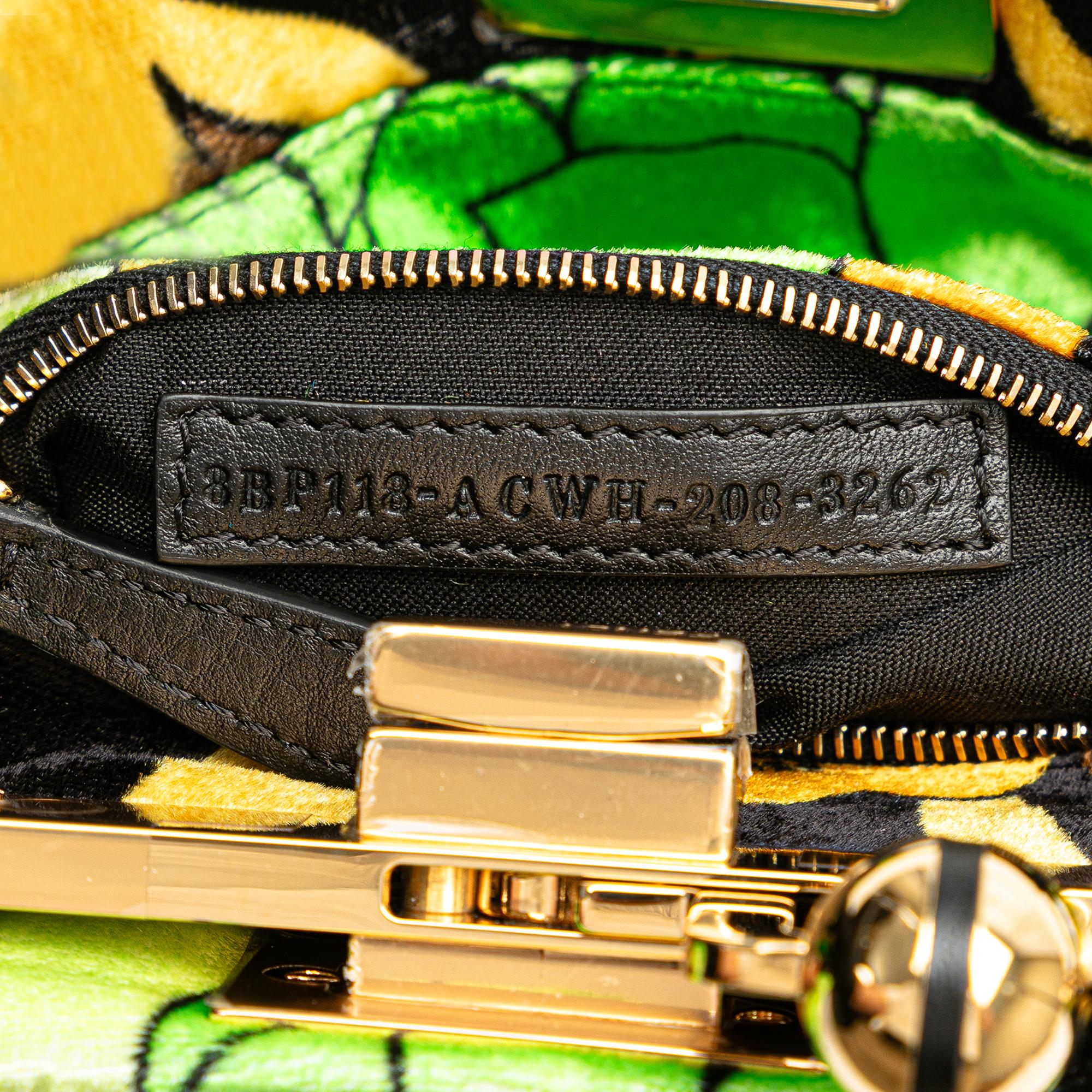 Fendi Velvet Peekaboo Click Clutch on Chain