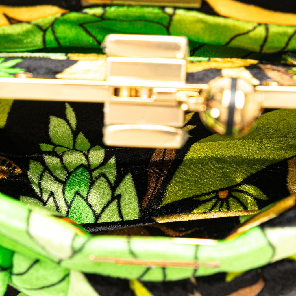 Fendi Velvet Peekaboo Click Clutch on Chain