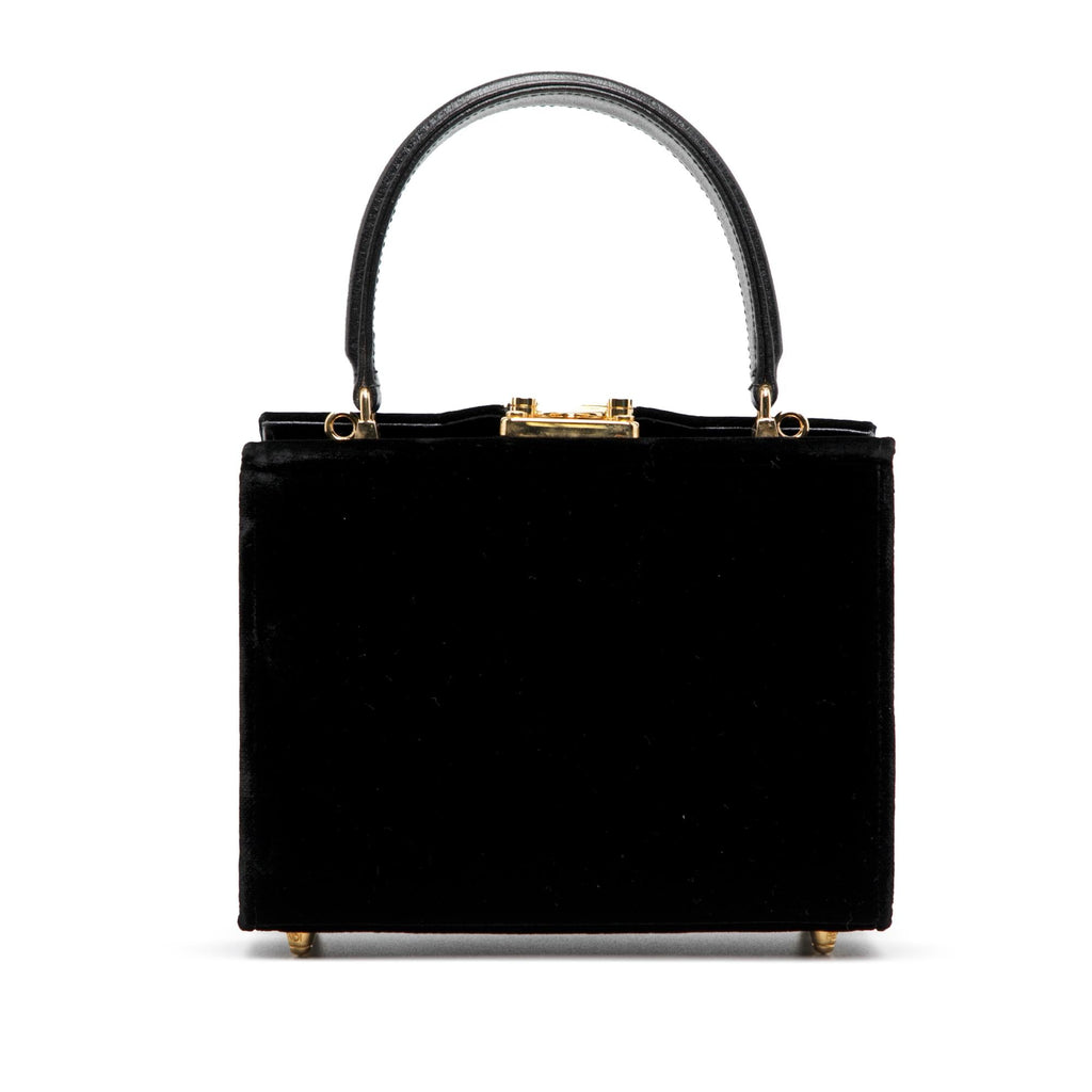 Fendi Velvet Push Lock Box Satchel