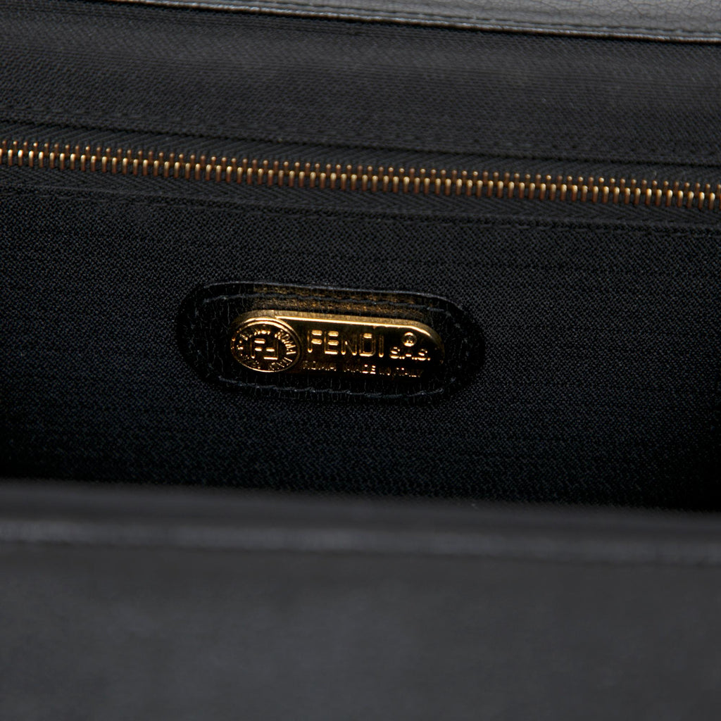 Fendi Velvet Push Lock Box Satchel