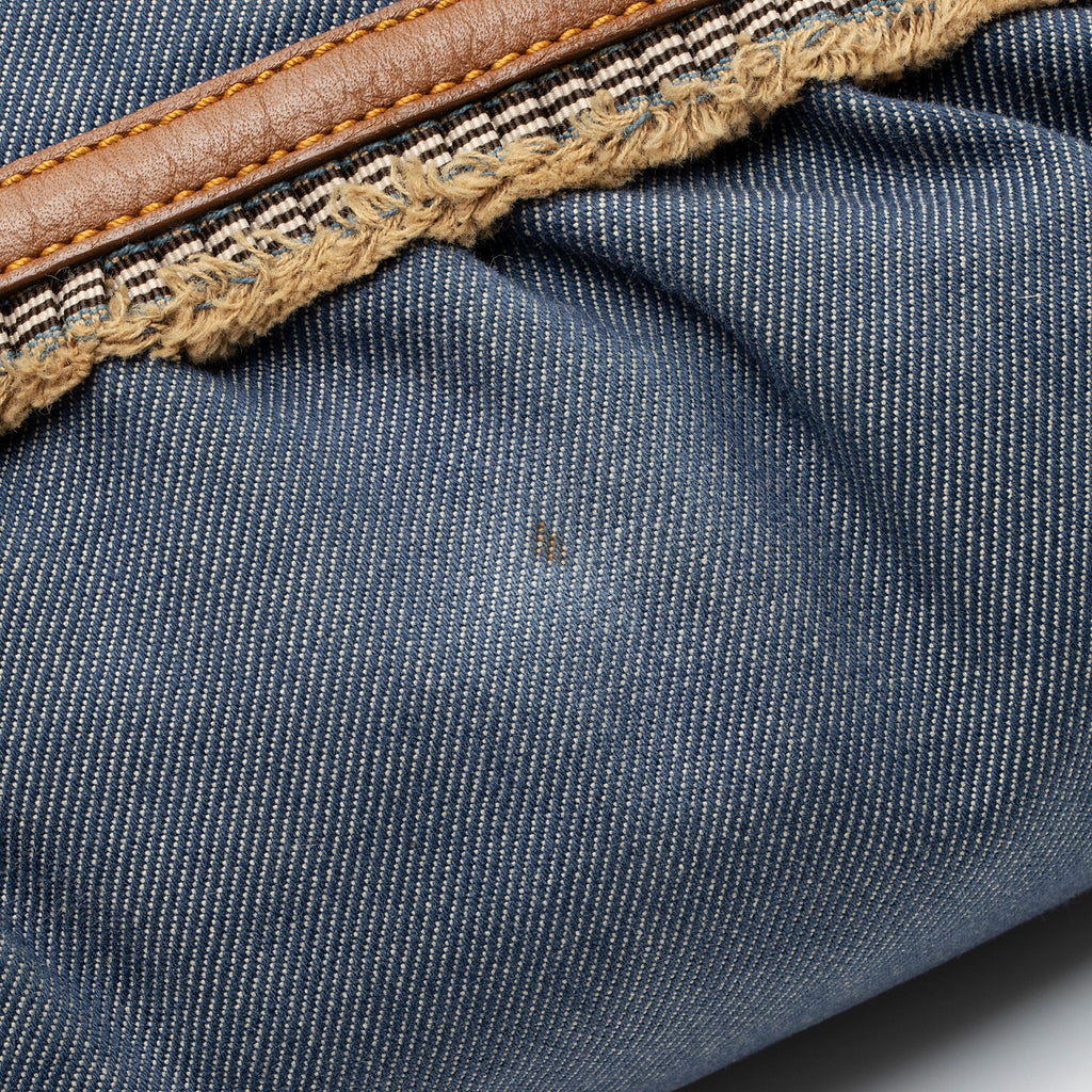 Fendi Vintage Denim Chef Shoulder Bag