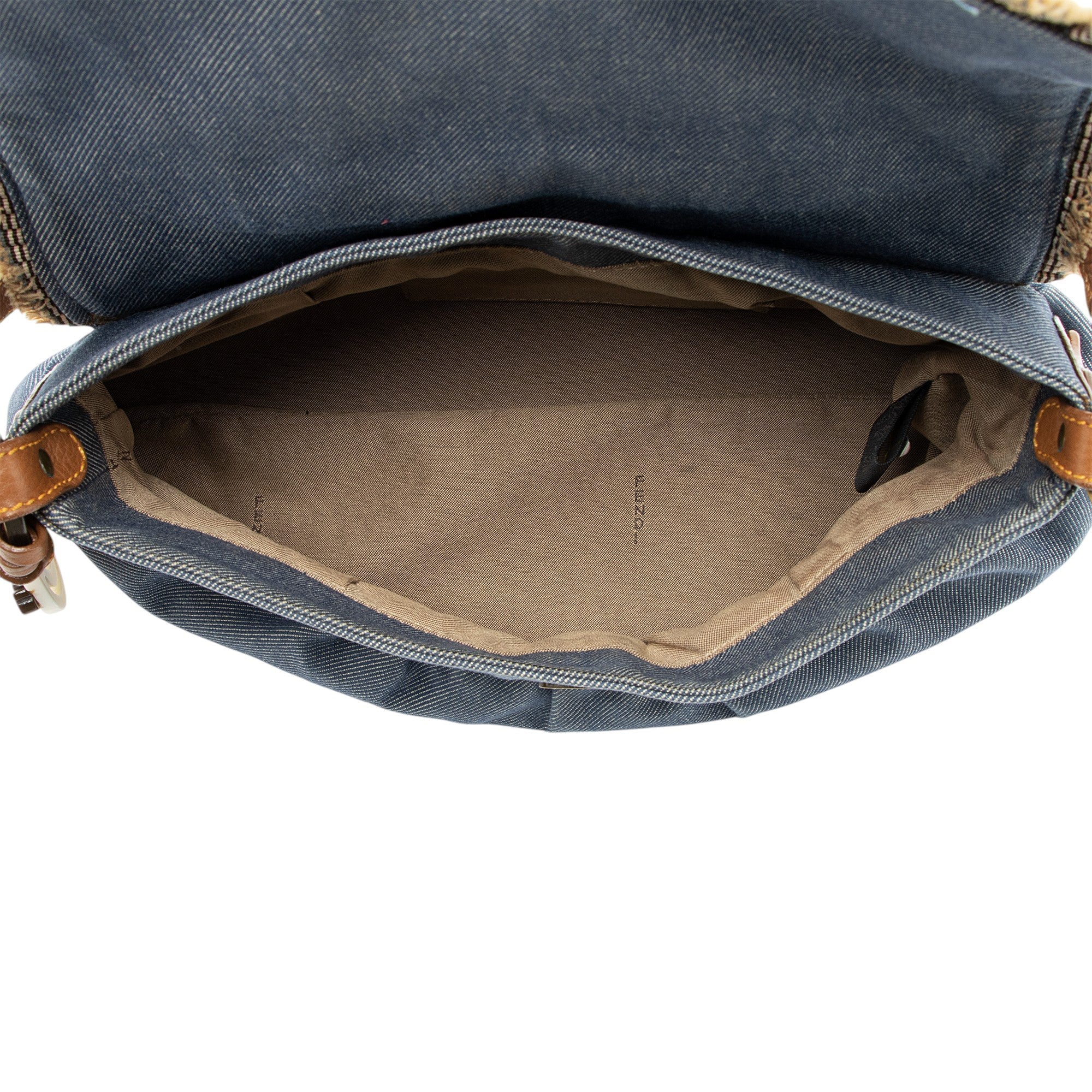 Fendi Vintage Denim Chef Shoulder Bag