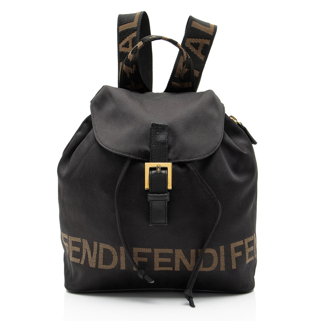 Fendi Vintage Nylon 1925 Drawstring Backpack