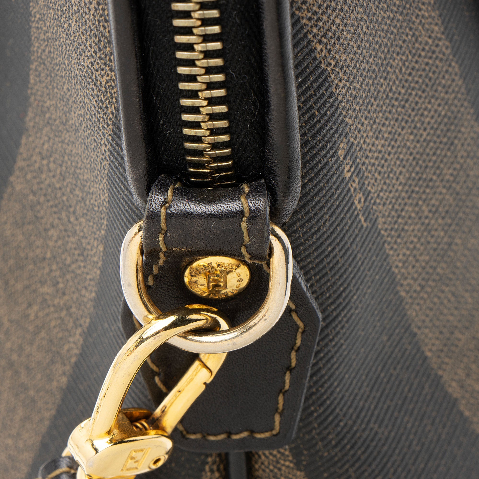 Fendi Vintage Pequin Dome Satchel