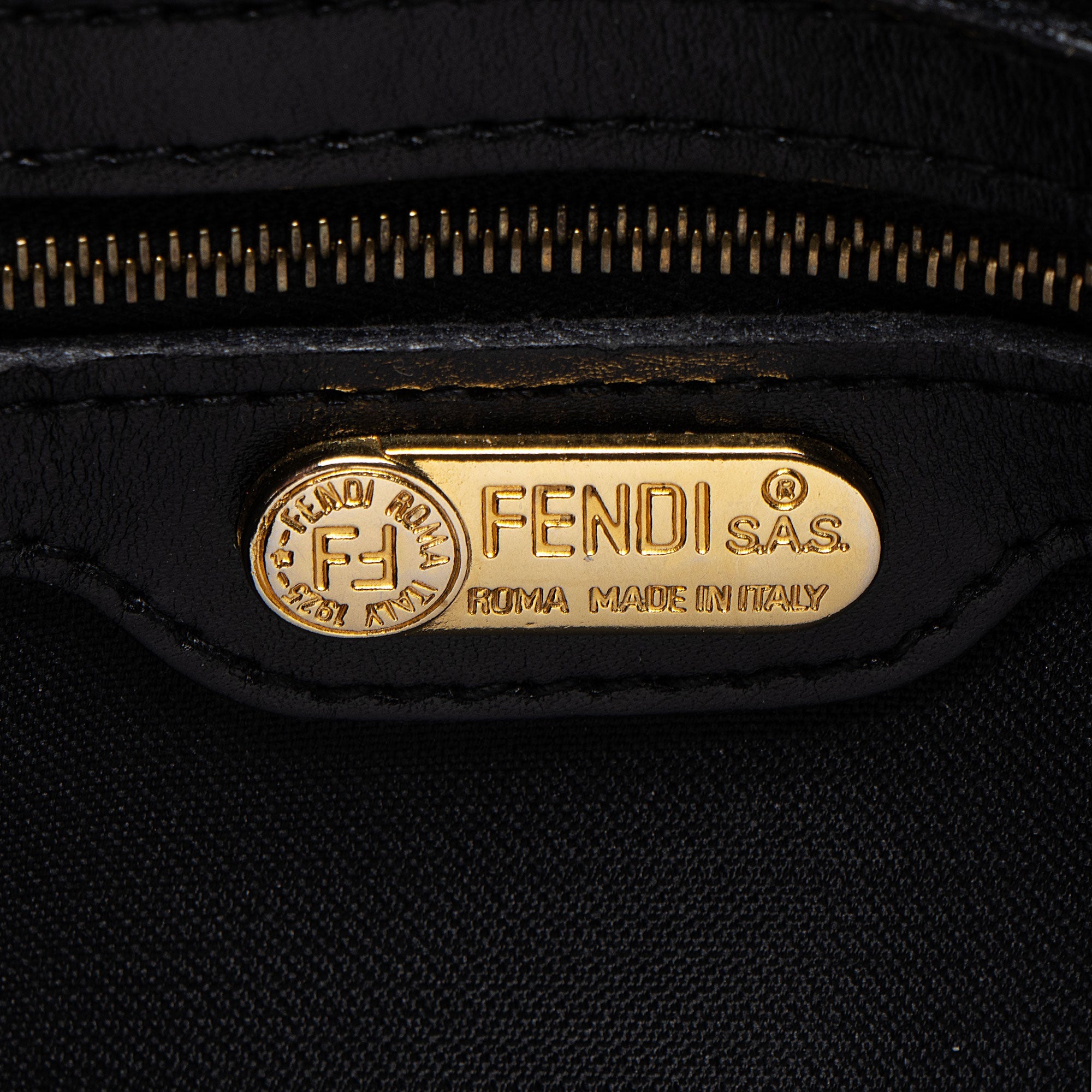 Fendi Vintage Pequin Dome Satchel