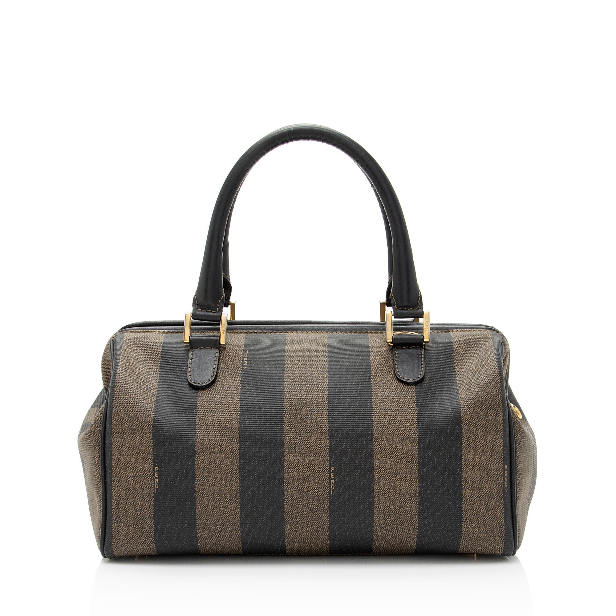 Fendi Vintage Pequin Satchel (SHF-p2iSKx)