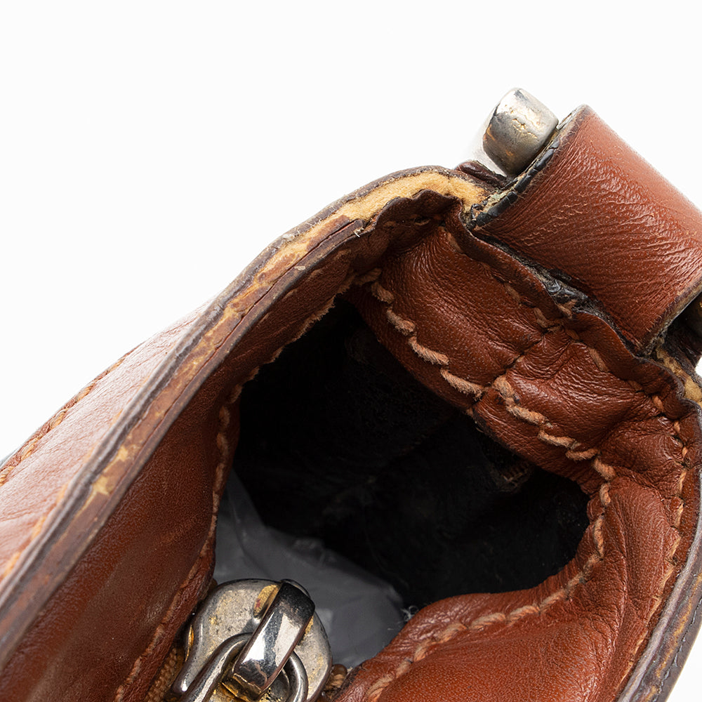 Fendi Vintage Pequin Shoulder Bag (SHF-18977)