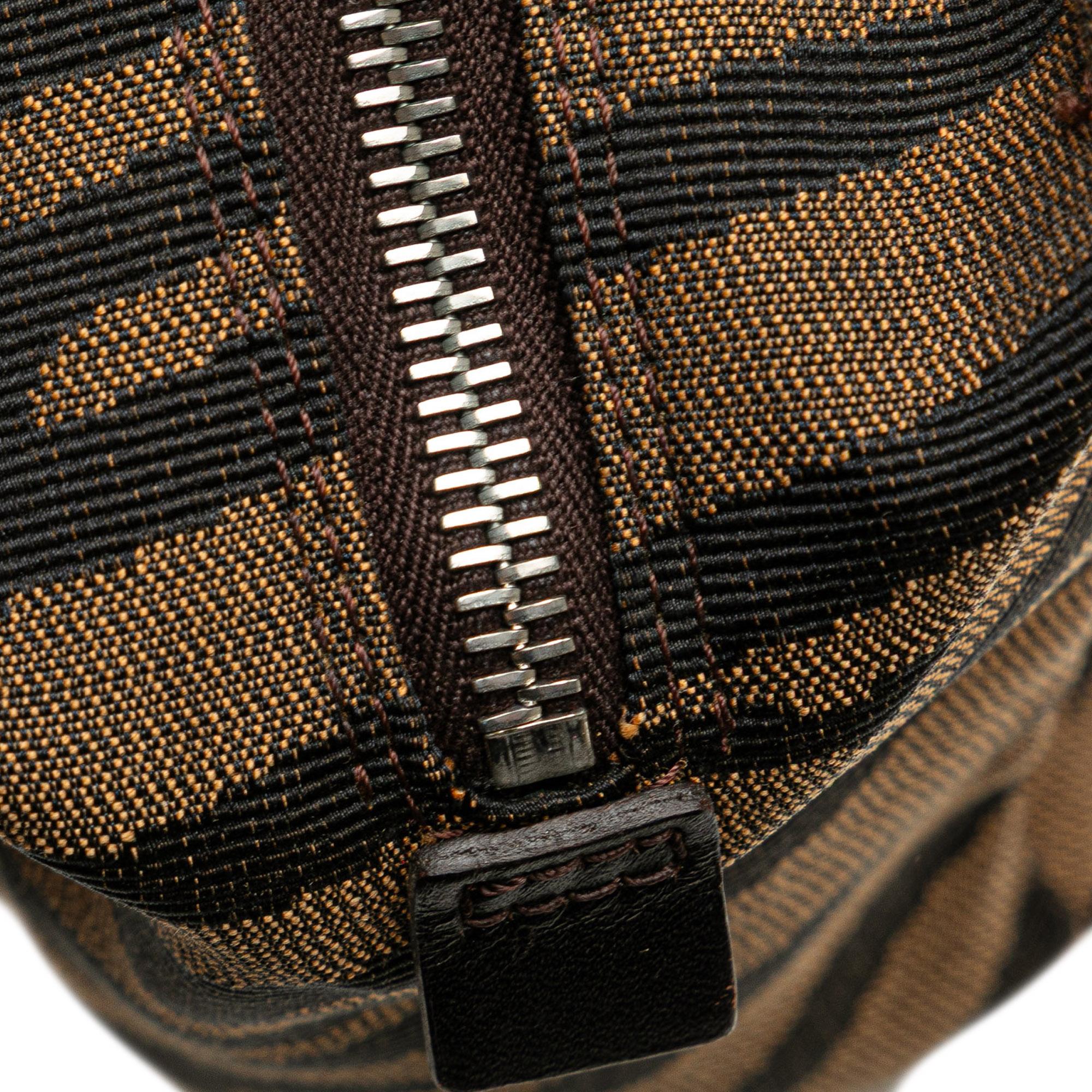 Fendi Zebra Print Canvas Handbag