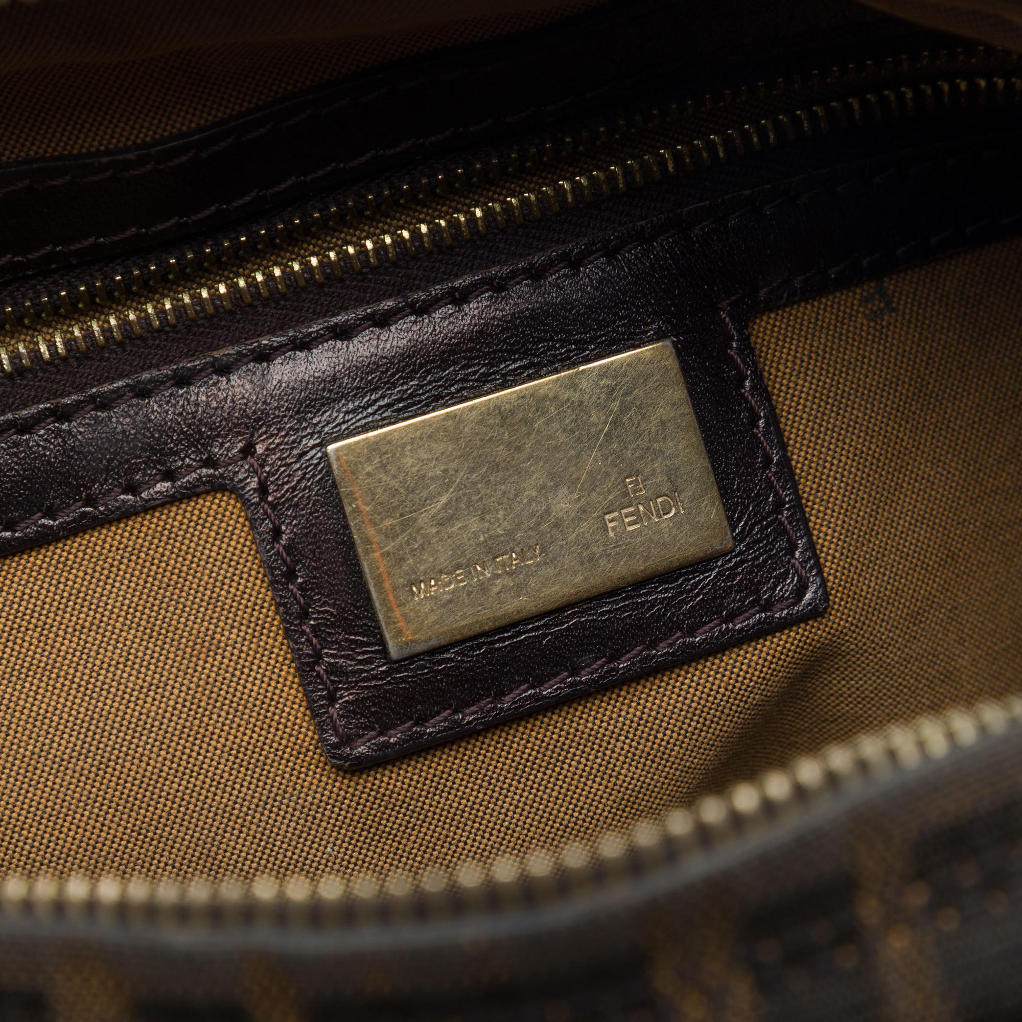 Fendi Zucca Canvas Chef Chain Hobo