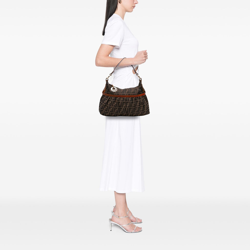 Fendi Zucca Canvas Chef Shoulder Bag