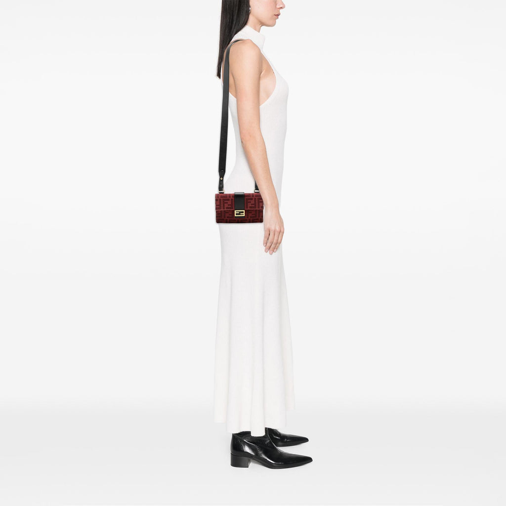 Fendi Zucca Canvas Convertible Baguette Pouch