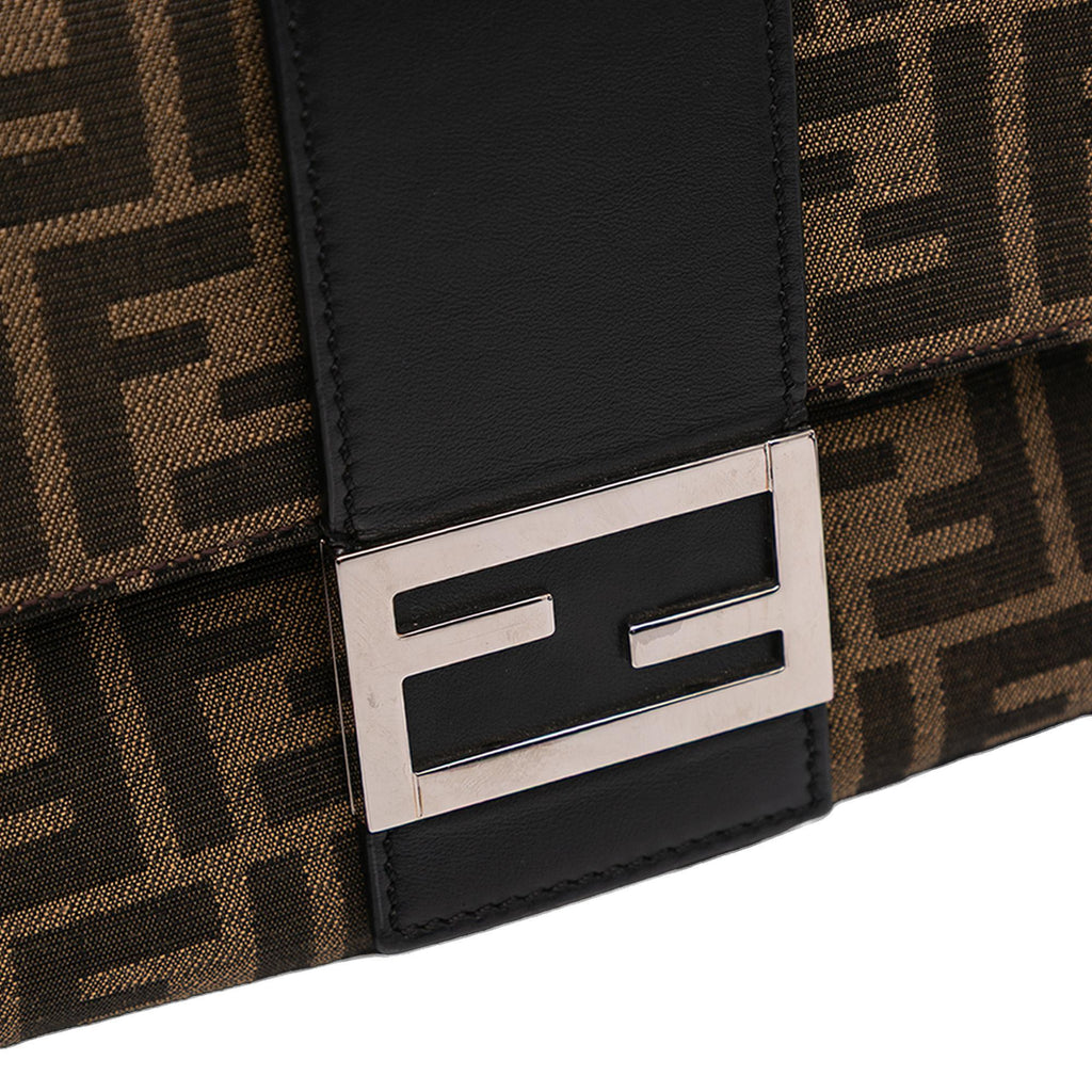Fendi Zucca Canvas Convertible Baguette Satchel