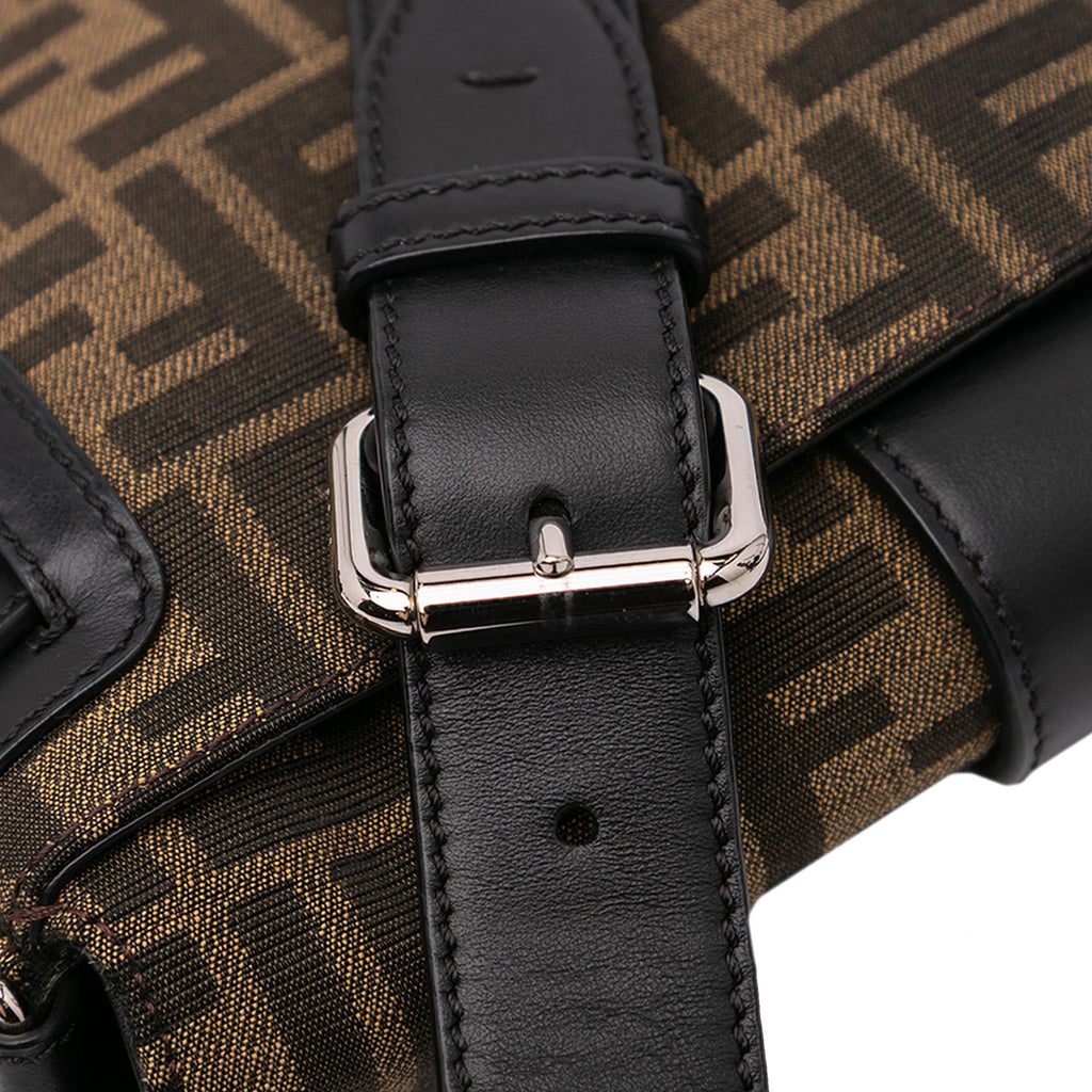 Fendi Zucca Canvas Convertible Baguette Satchel