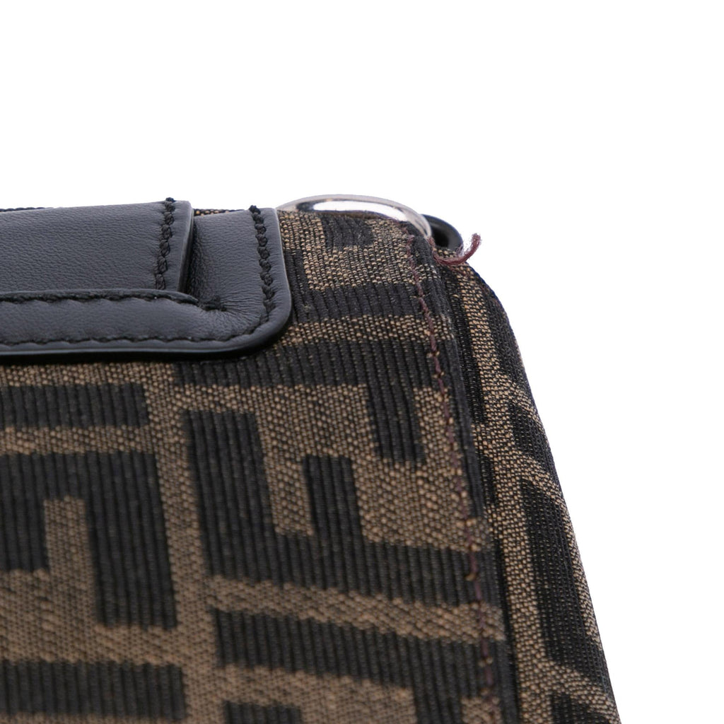 Fendi Zucca Canvas Convertible Baguette Satchel