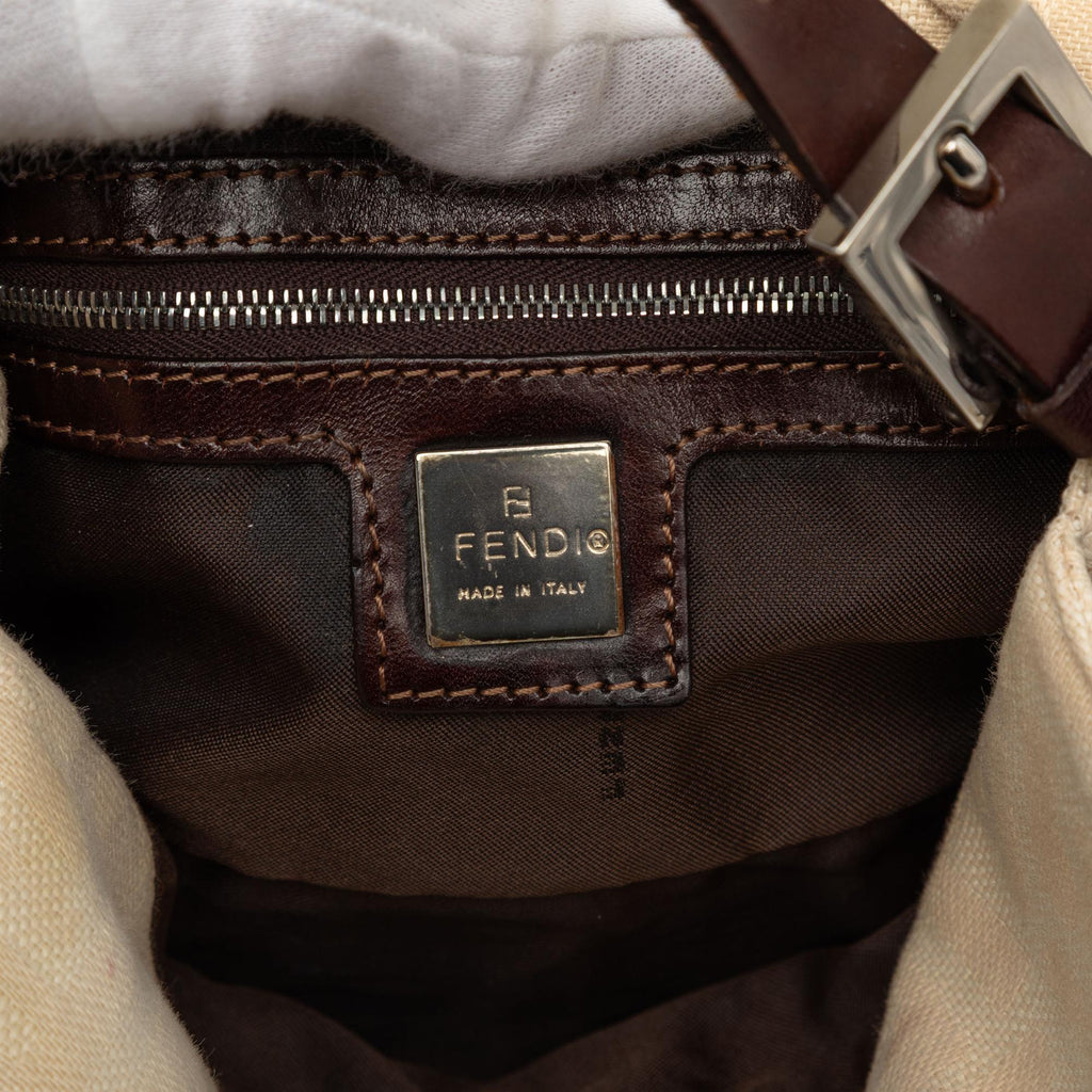 Fendi Zucca Canvas Double Flap Mamma