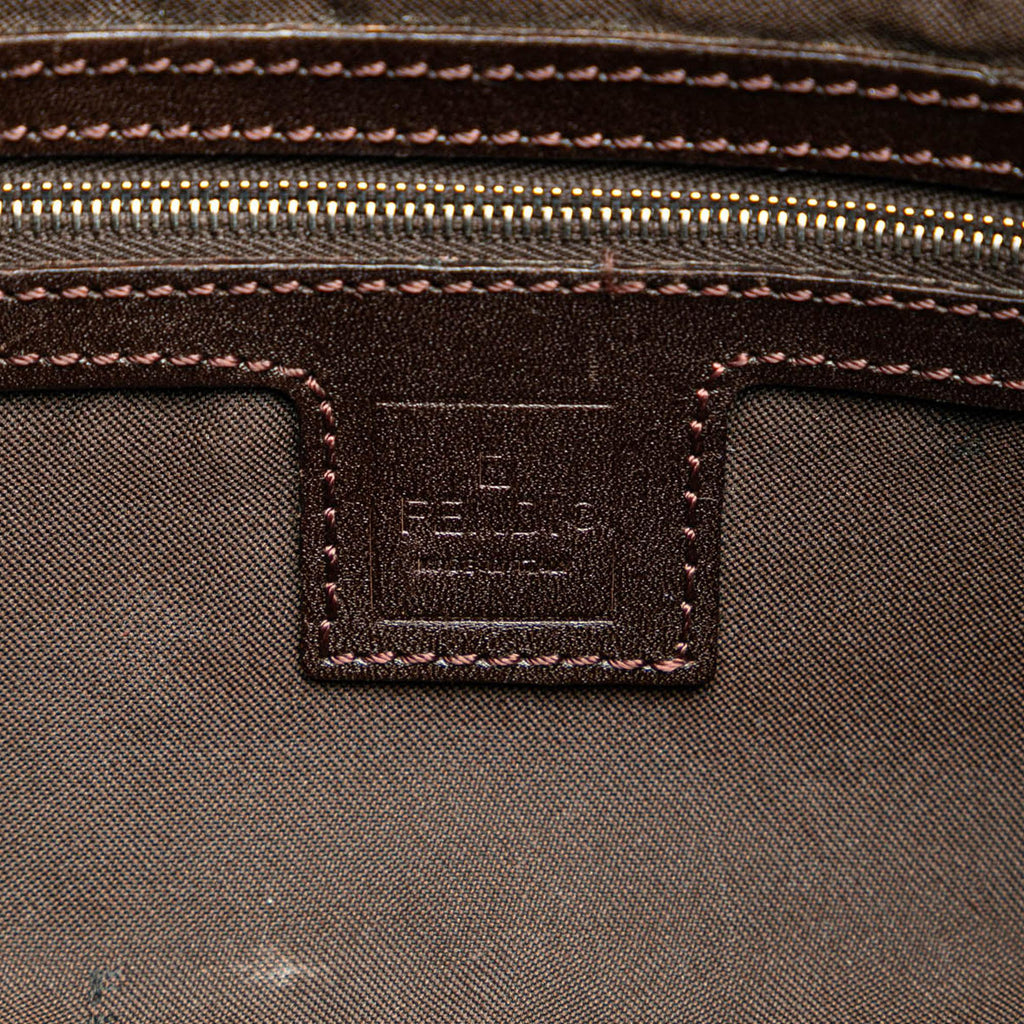 Fendi Zucca Canvas Double Flap Shoulder Bag (SHG-jvqpSt)