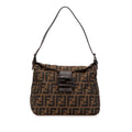 Fendi Zucca Canvas Double Flap Shoulder Bag
