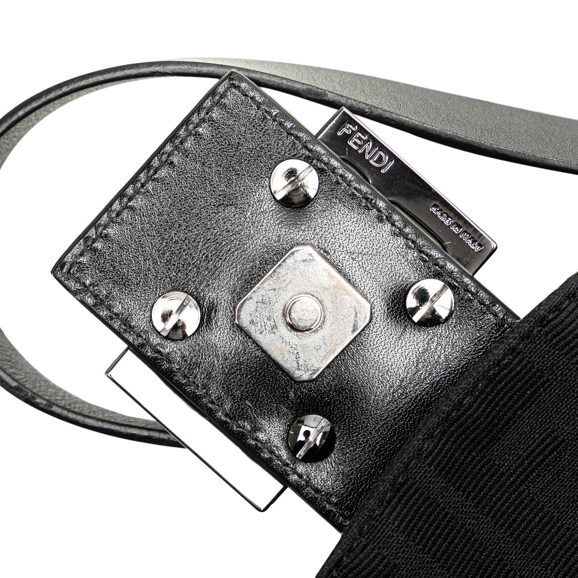 Fendi Zucca Canvas Double Flap Shoulder Bag