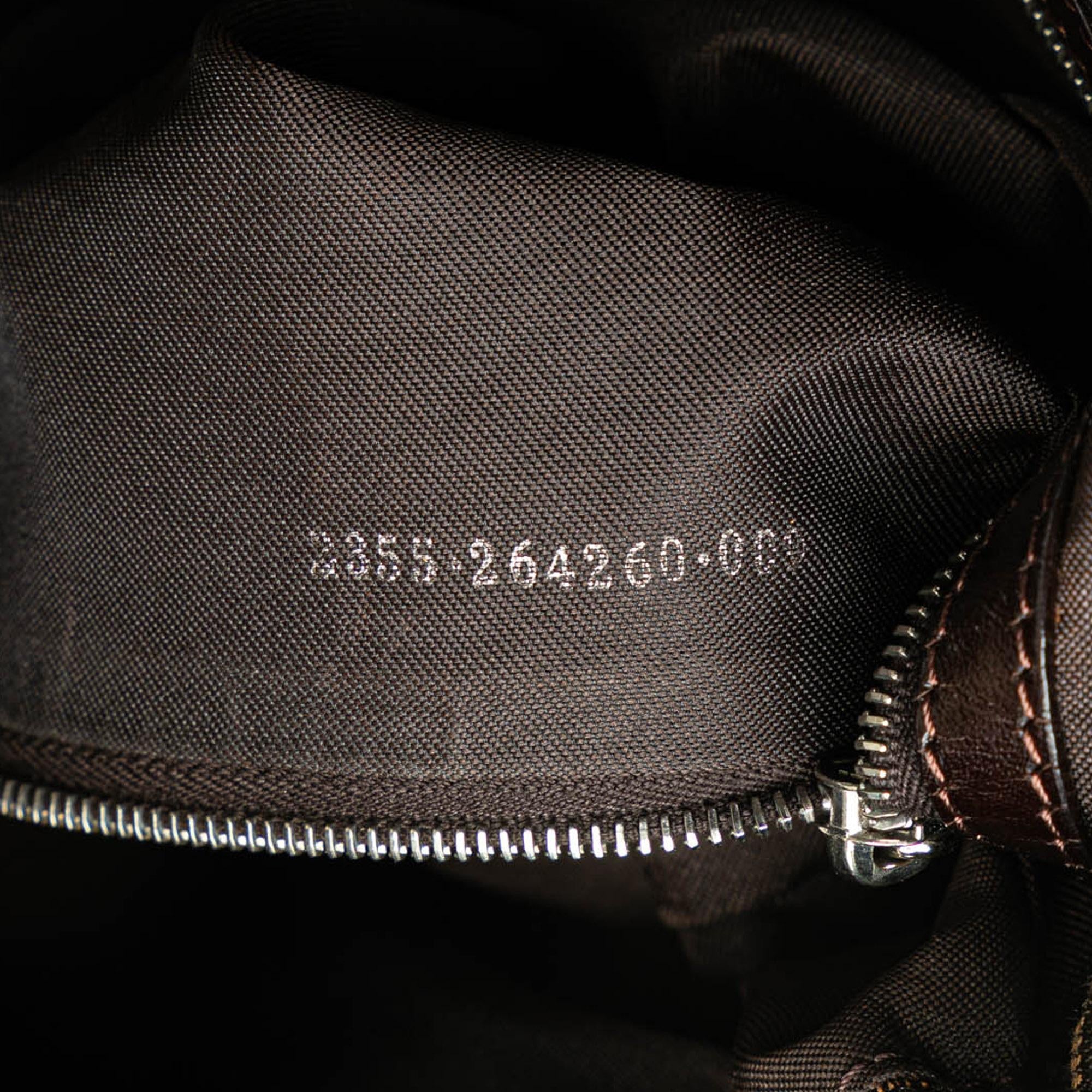 Fendi Zucca Canvas Double Flap Shoulder Bag