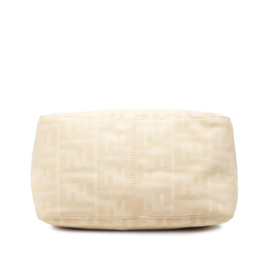 Fendi Zucca Canvas Double Flap Shoulder Bag