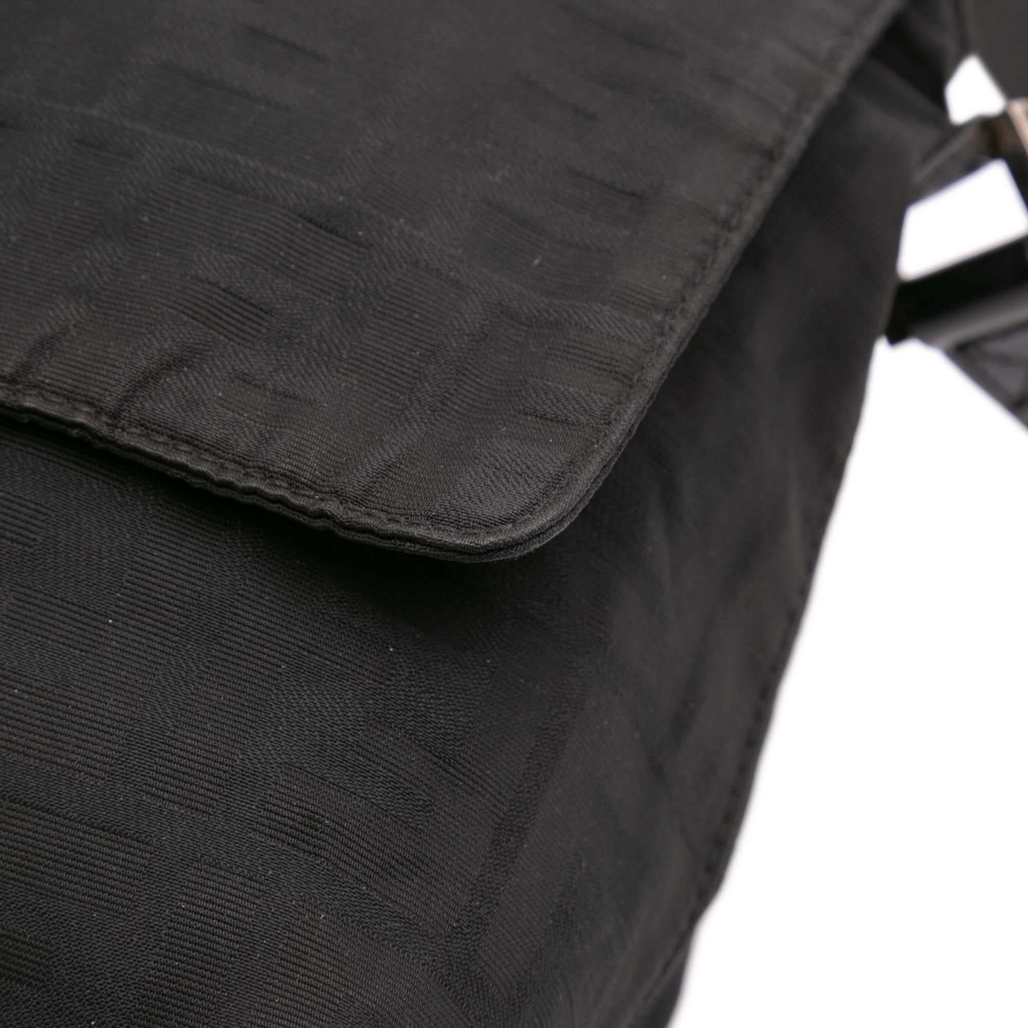 Fendi Zucca Canvas Flap Shoulder Bag