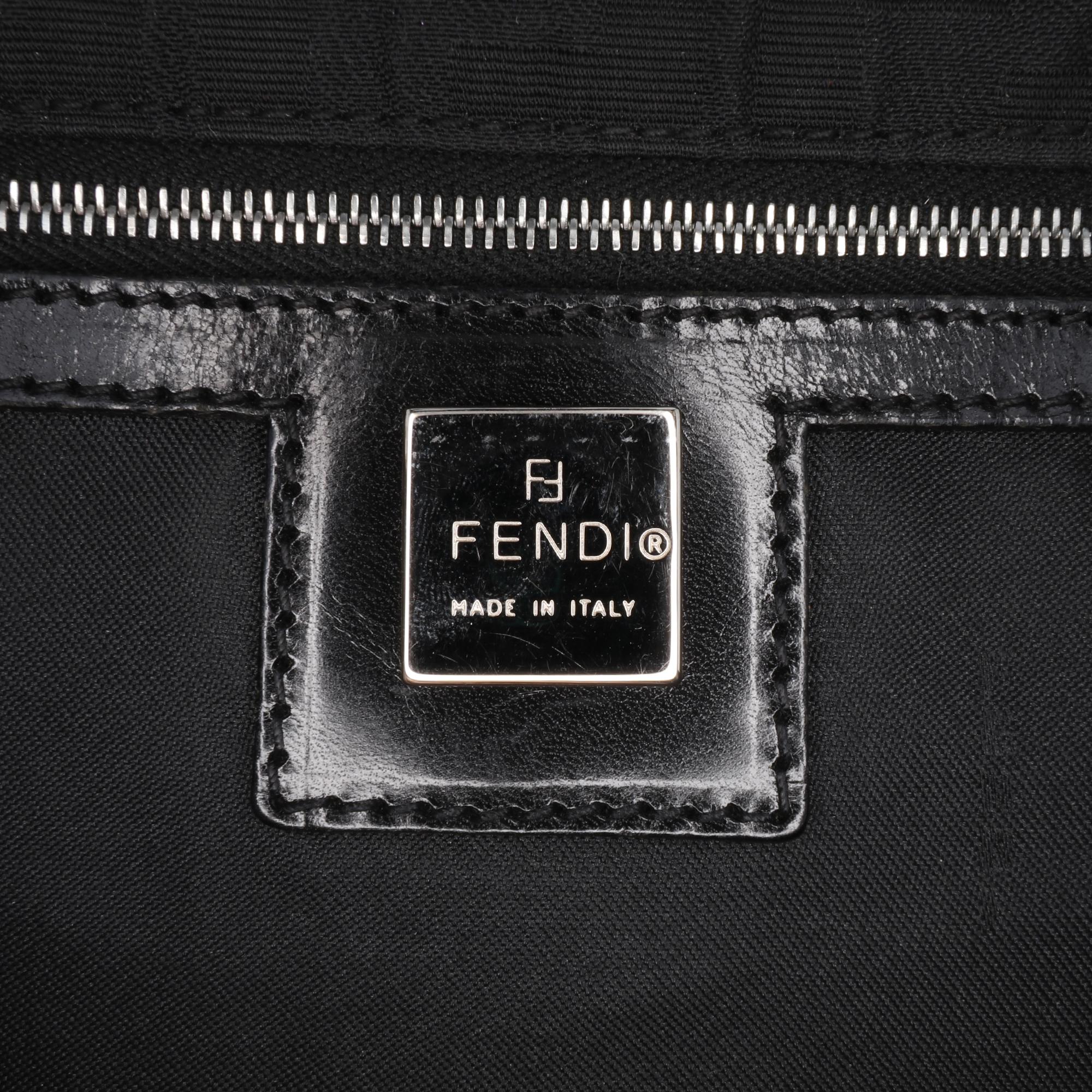 Fendi Zucca Canvas Flap Shoulder Bag