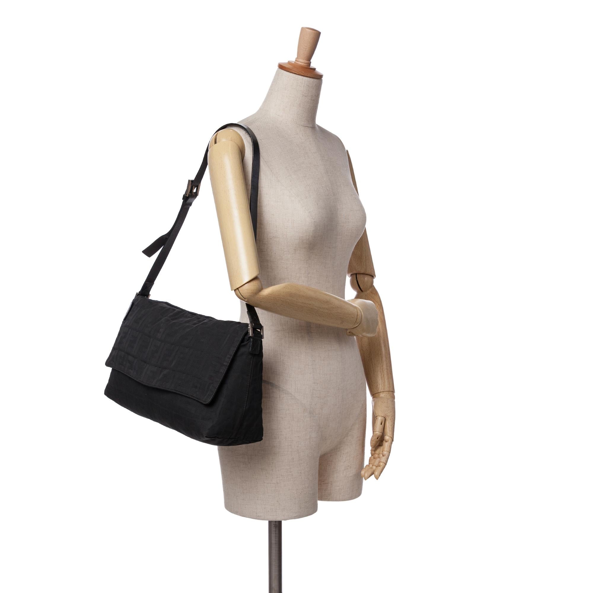 Fendi Zucca Canvas Flap Shoulder Bag